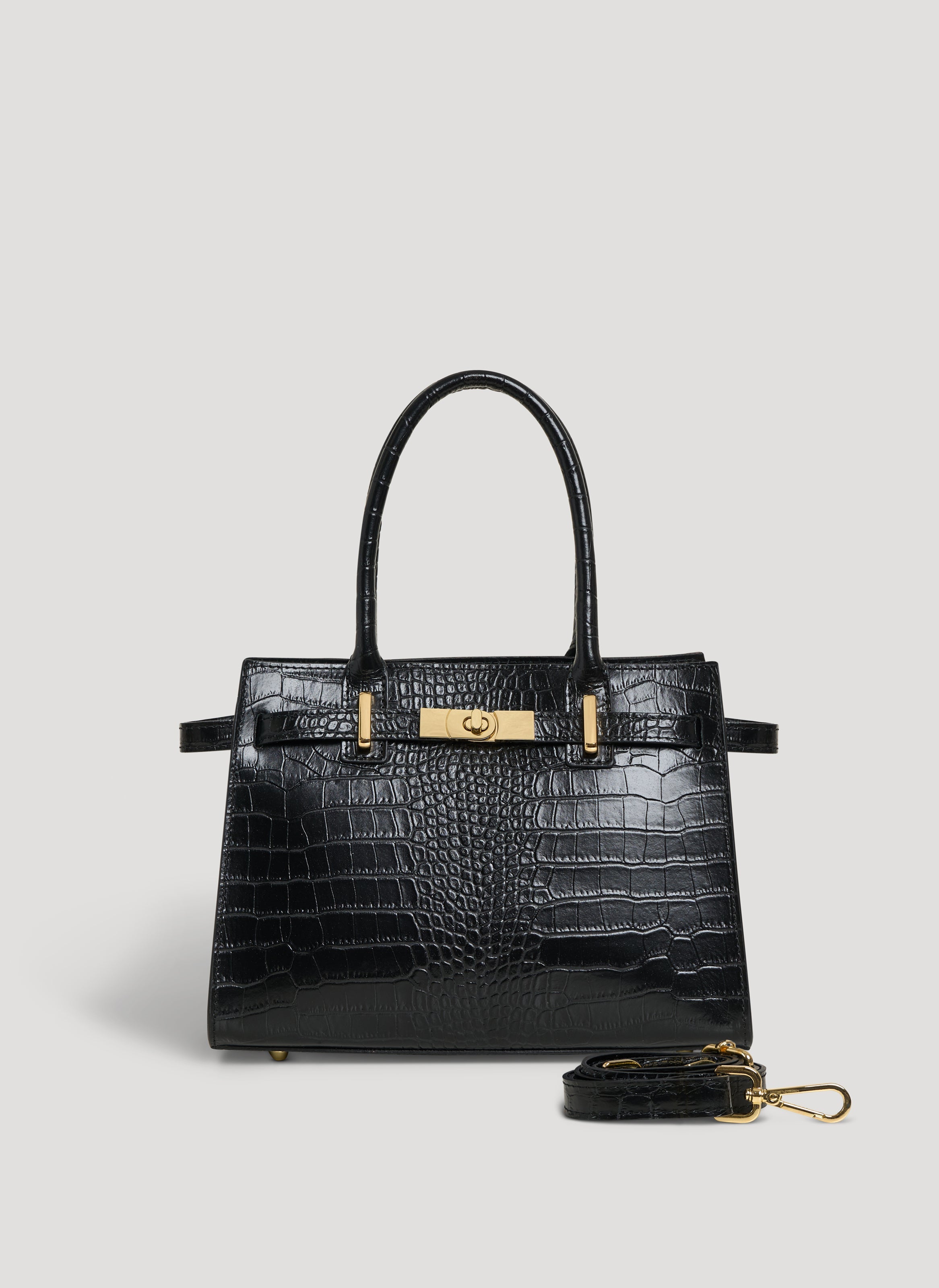 Grace Limited Edition-taske i Coco-præget kalveskind – sort