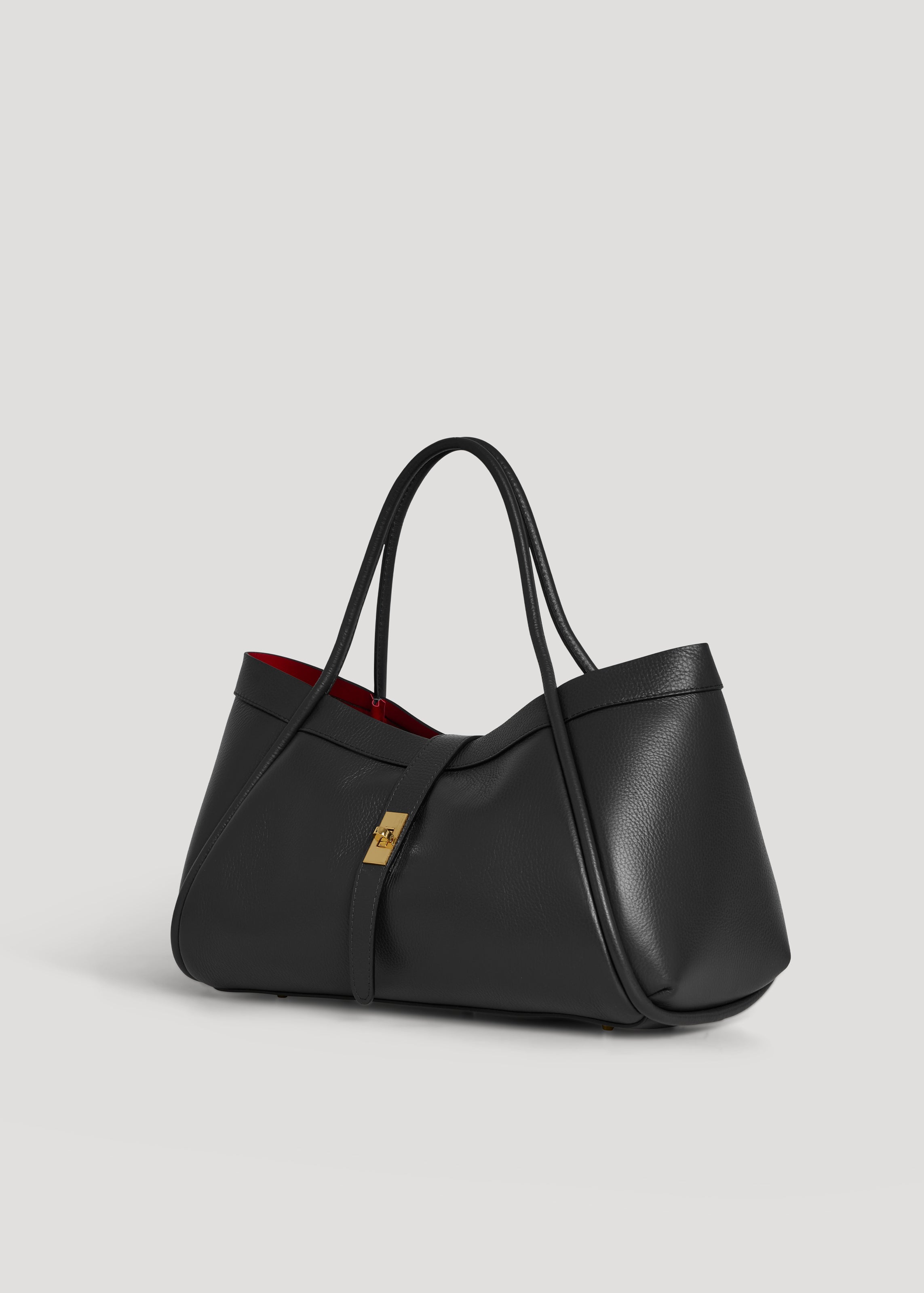 Mayfair-taske i Togo-kalveskind – sort