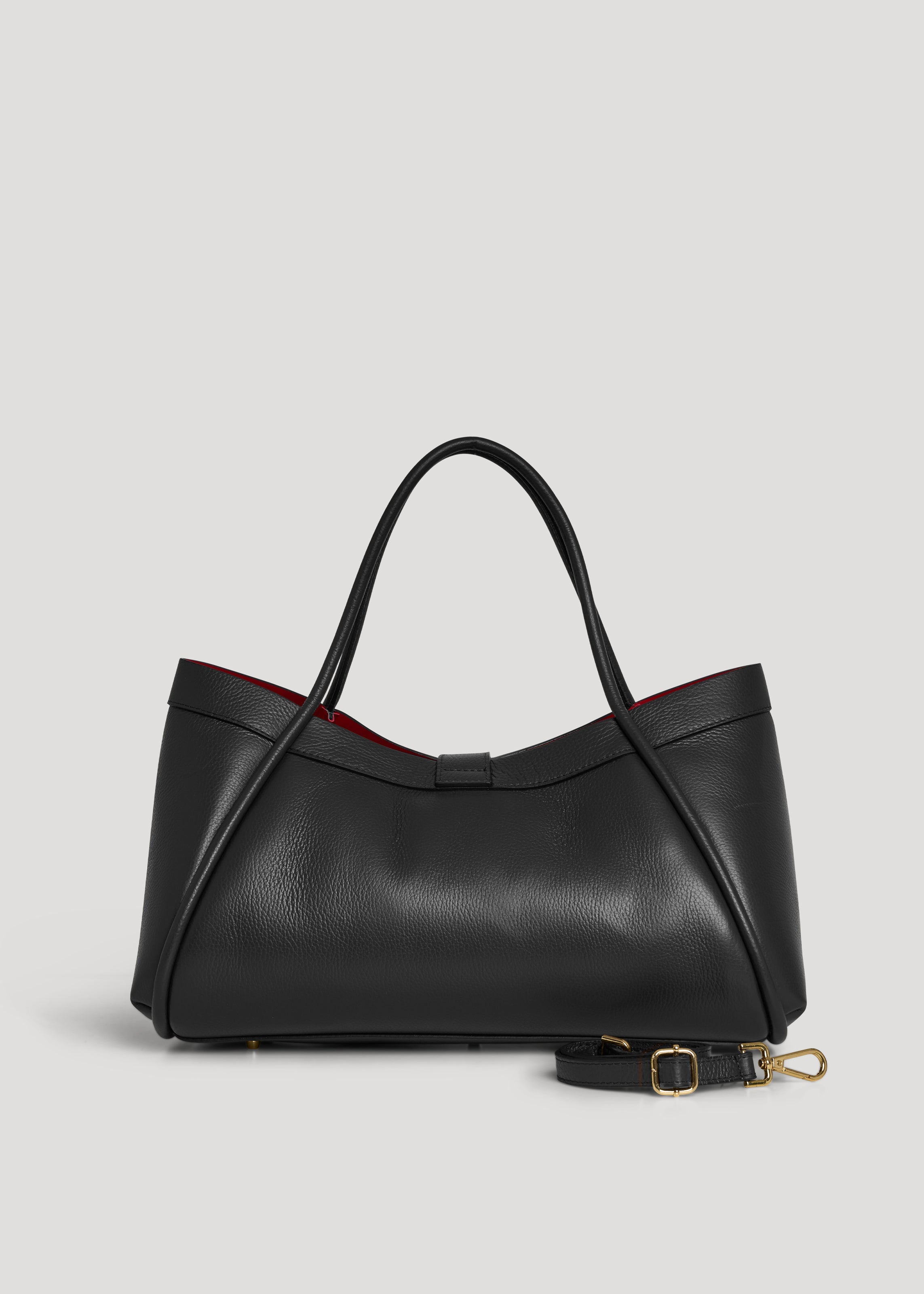 Mayfair-taske i Togo-kalveskind – sort