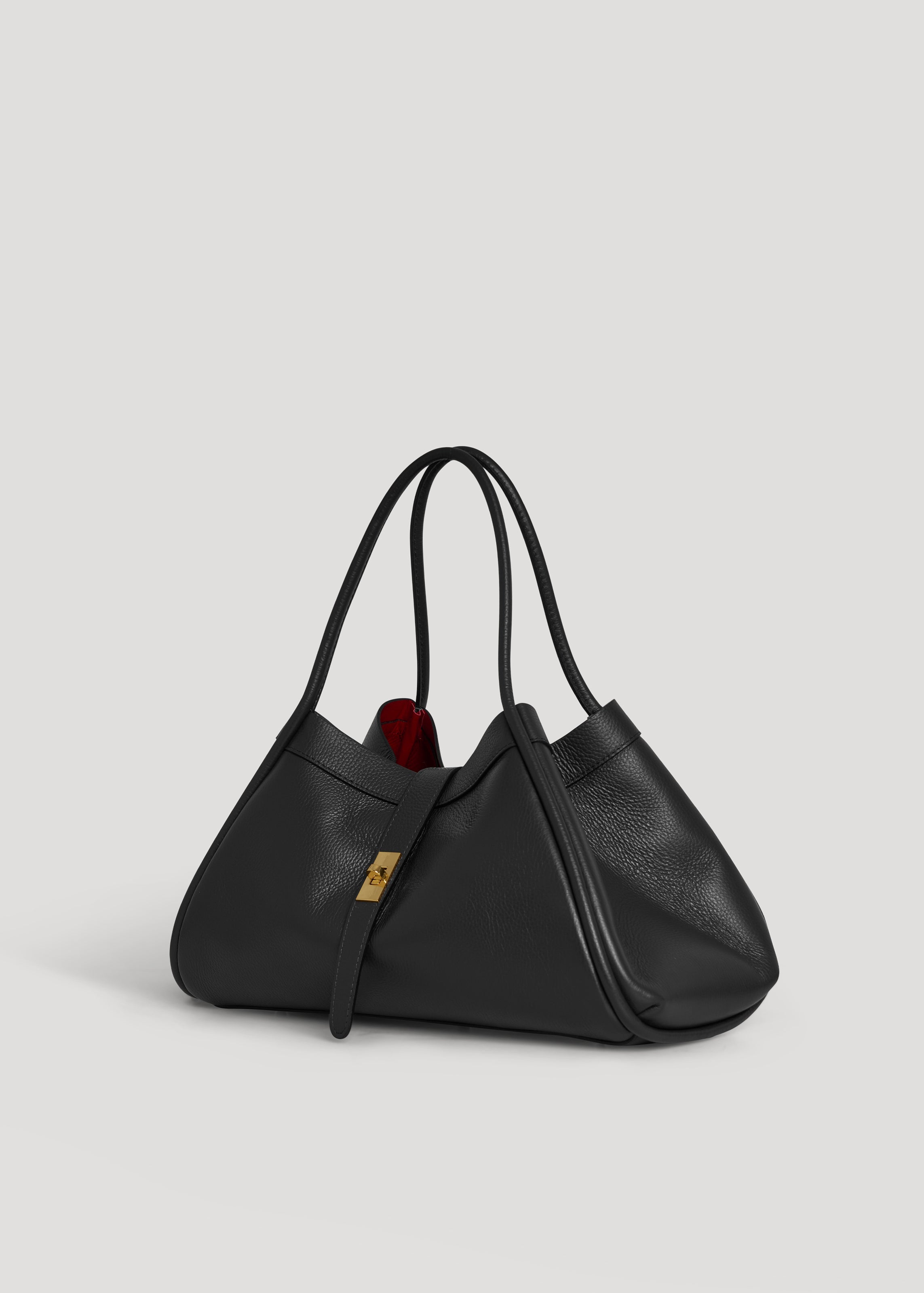 Mayfair-taske i Togo-kalveskind – sort
