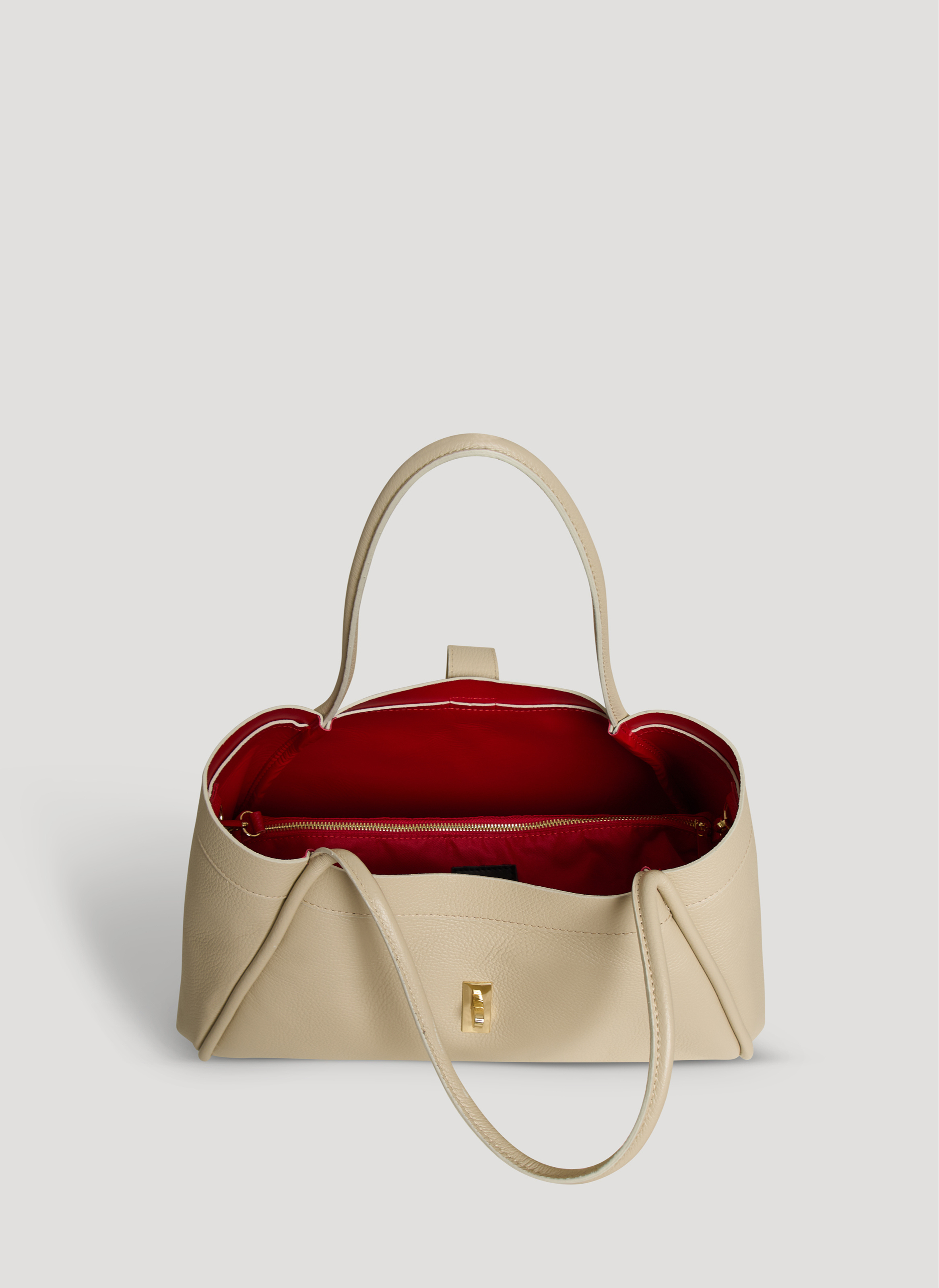 Mayfair-taske i Togo-kalveskind – beige