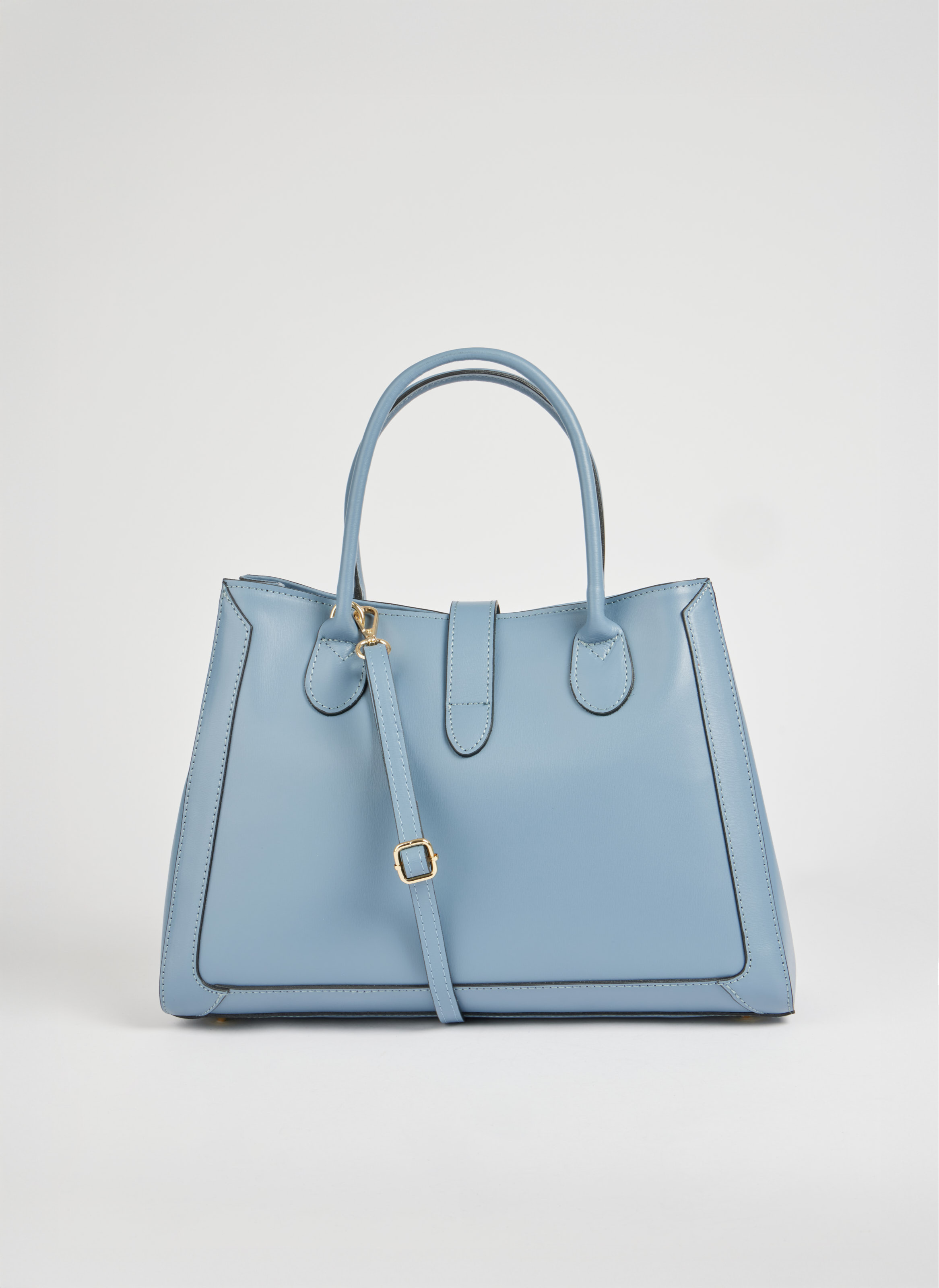 Chloe-taske i poleret læder – denim