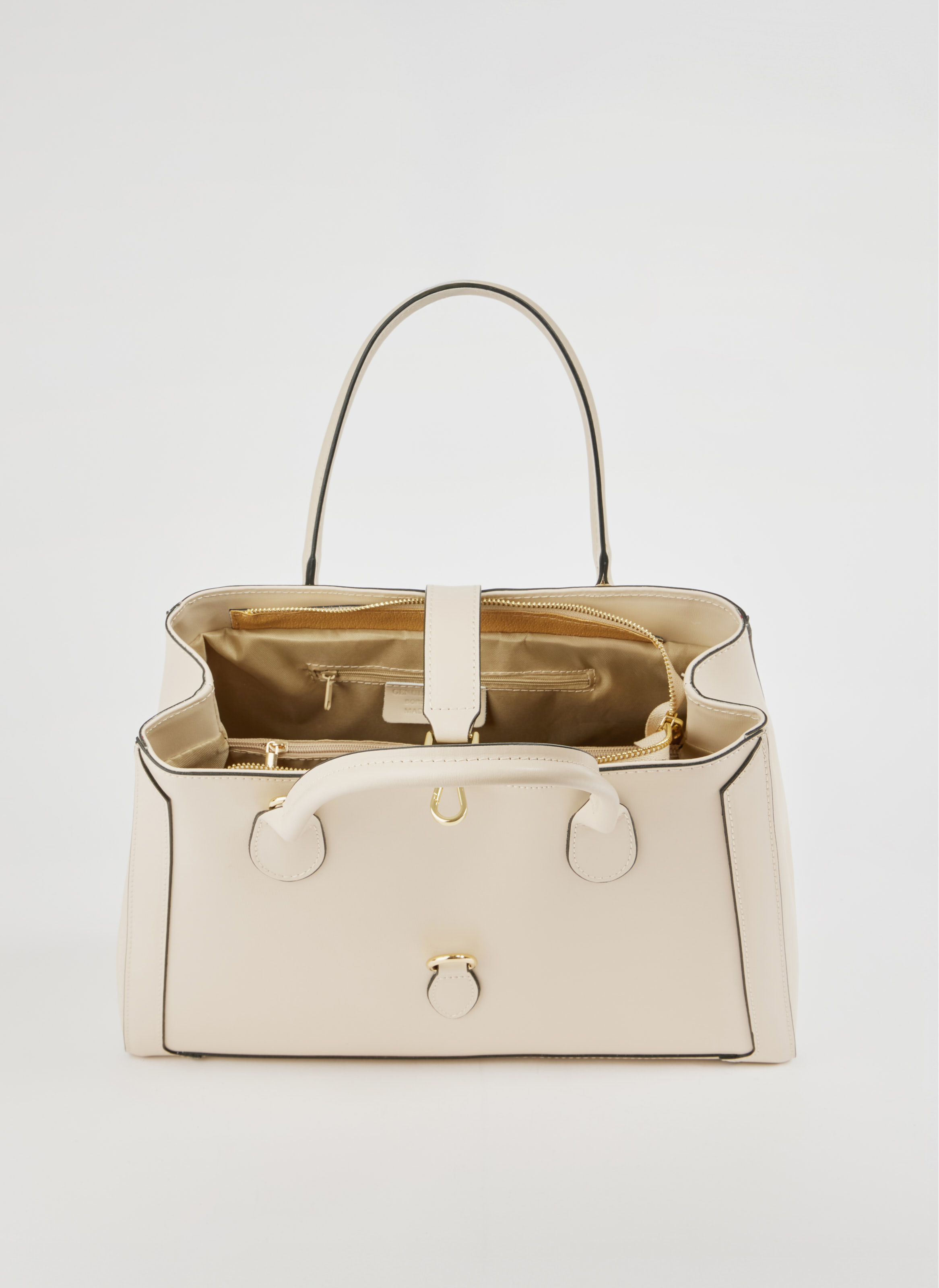 Chloe-taske i poleret læder – beige