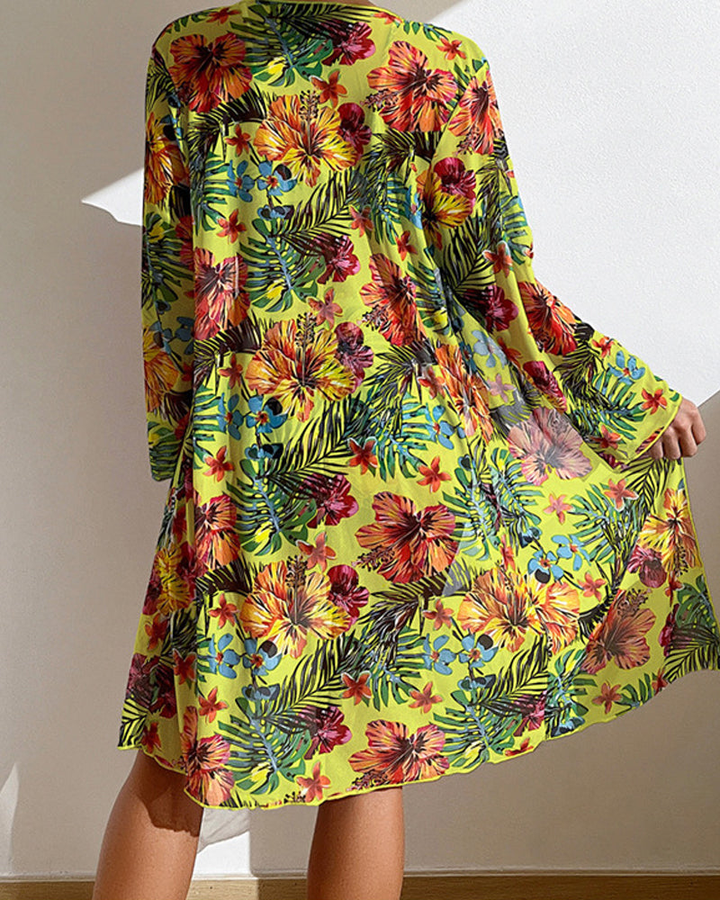 Glenda – Bikini med blomstret nederdel