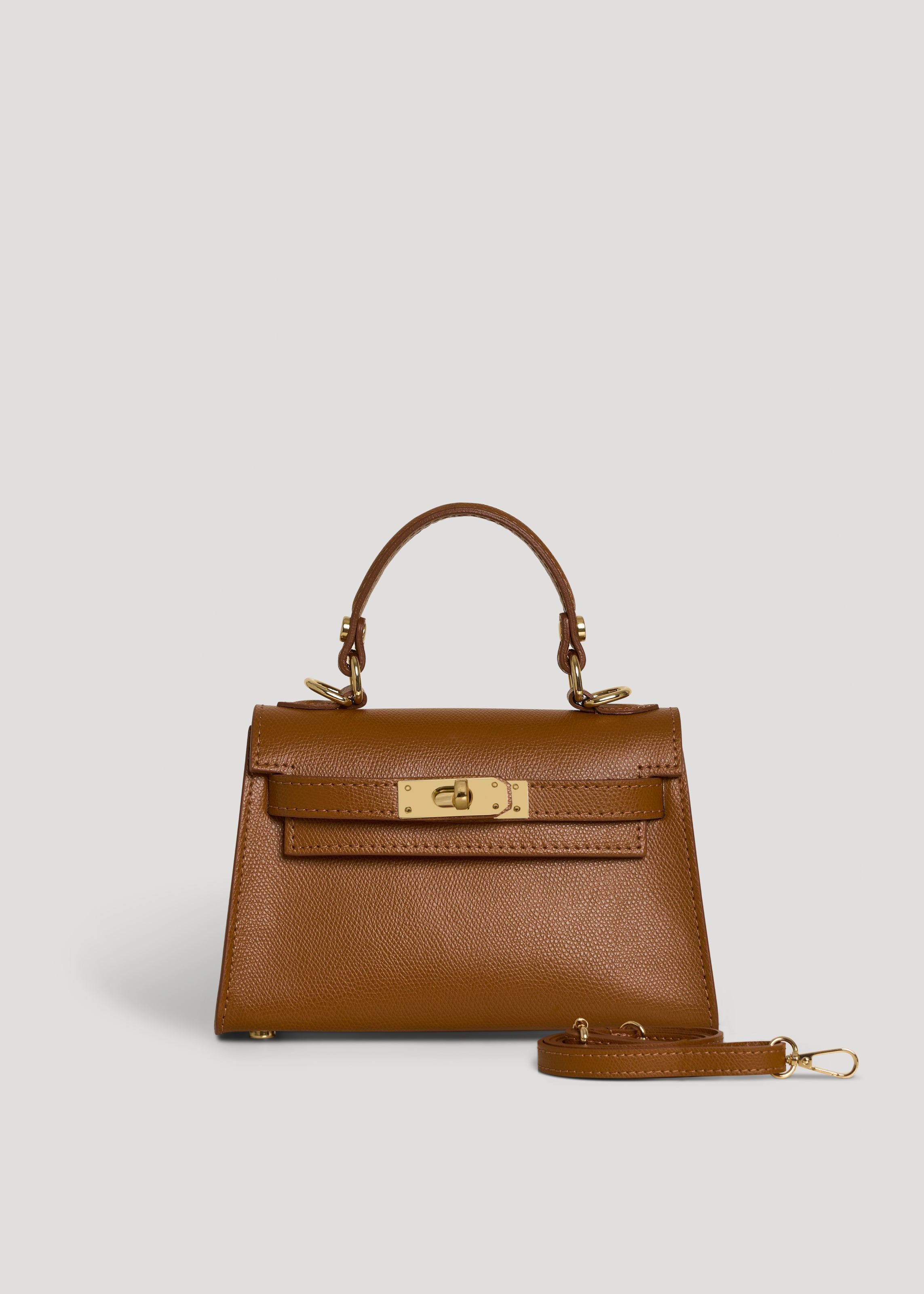Victoria-taske i Epson-kalveskind – cognac