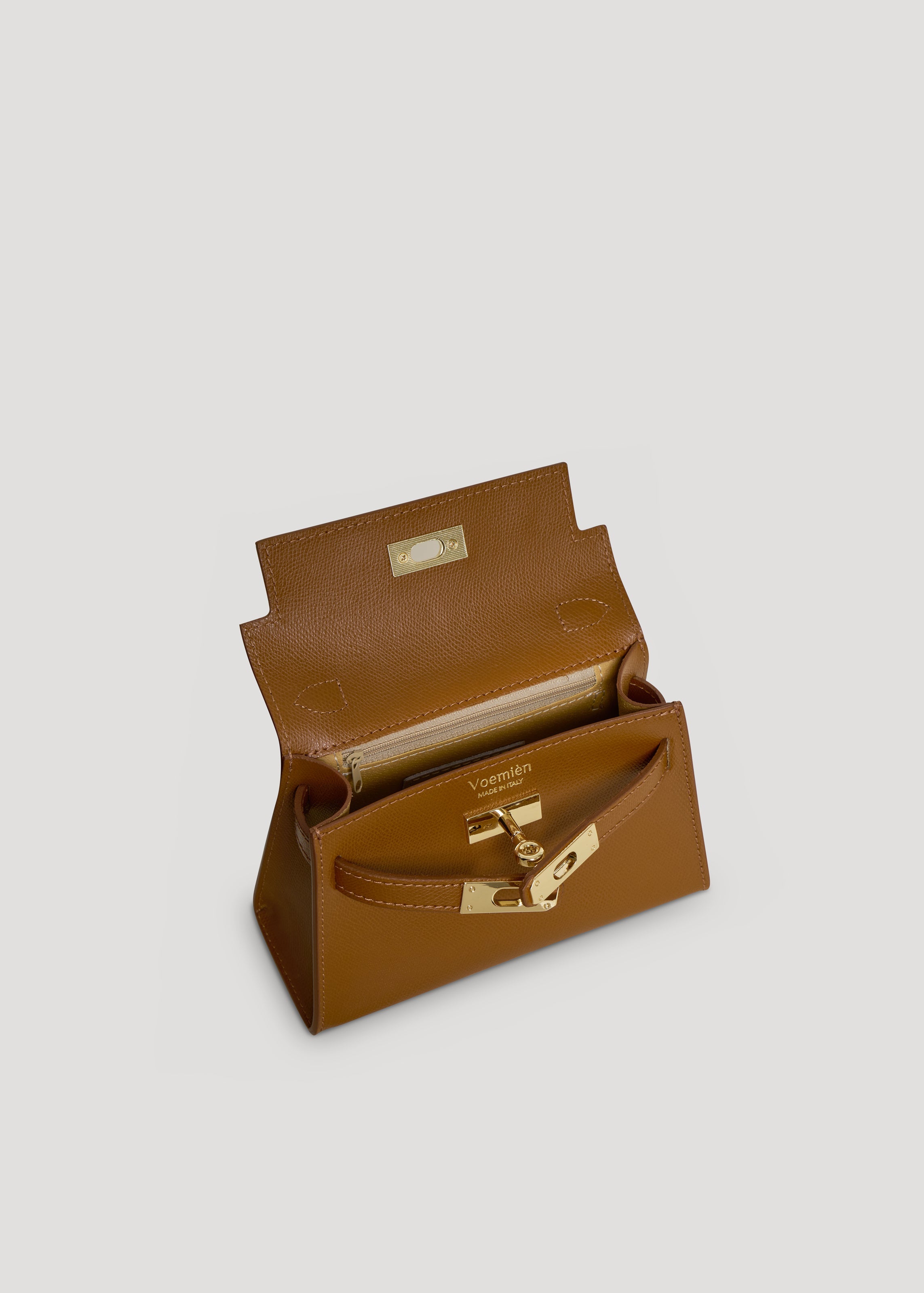 Victoria-taske i Epson-kalveskind – cognac