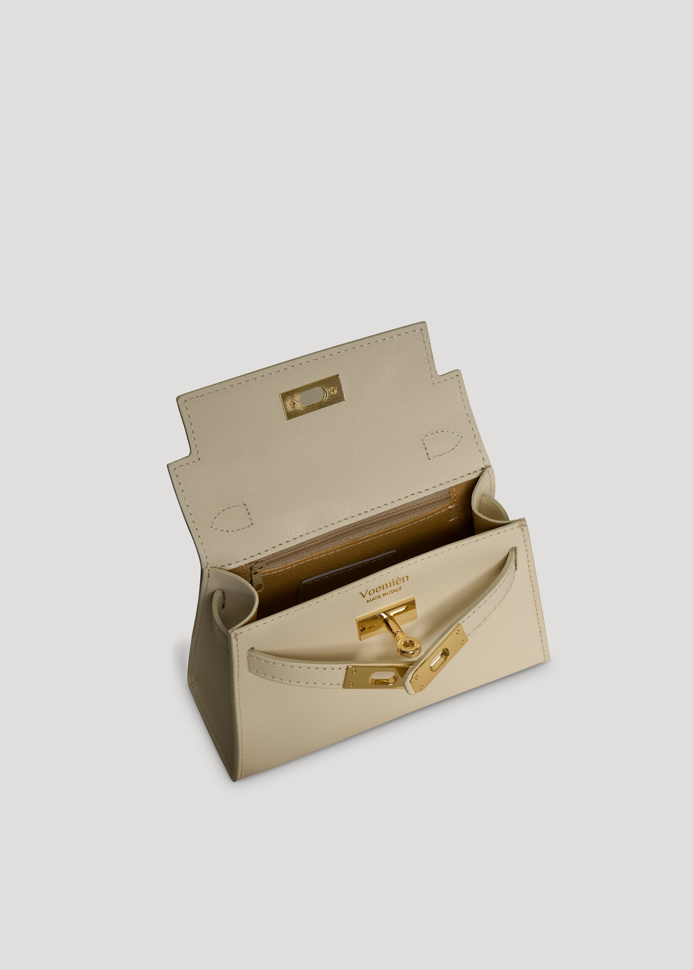 Victoria-taske i Epson-kalveskind – beige