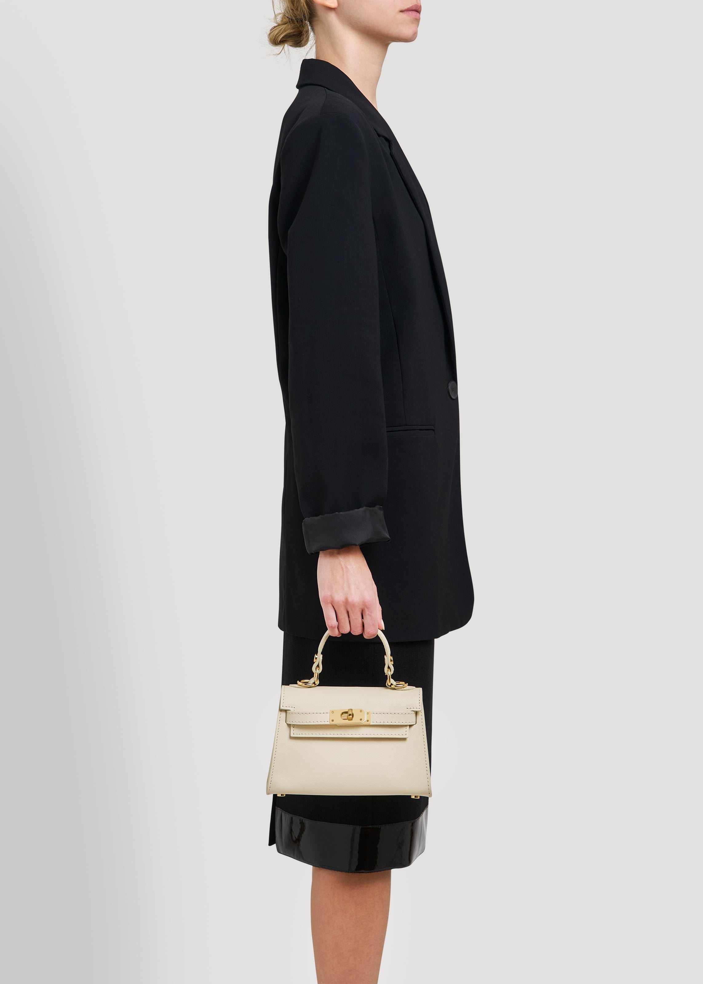 Victoria-taske i Epson-kalveskind – beige
