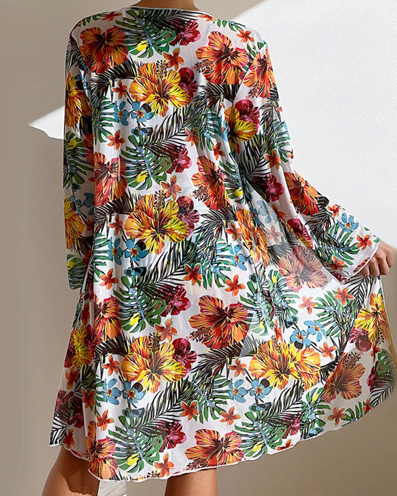 Glenda – Bikini med blomstret nederdel