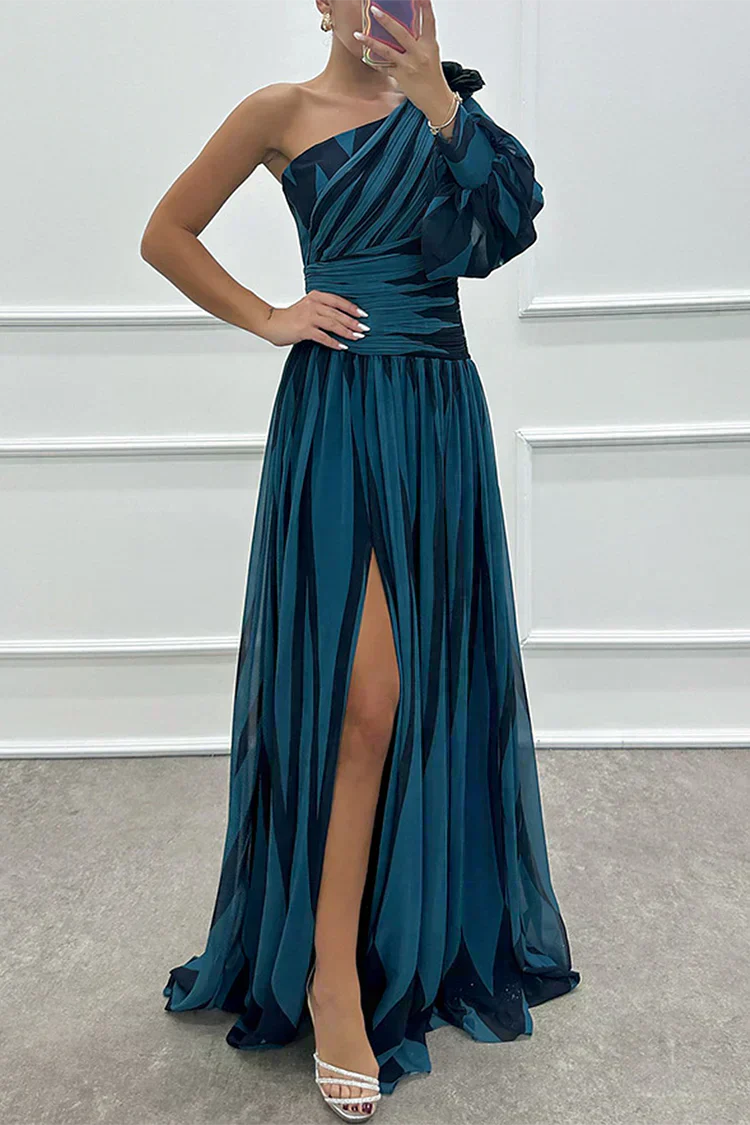Fenna™ - Elegant lang one-shoulder kjole