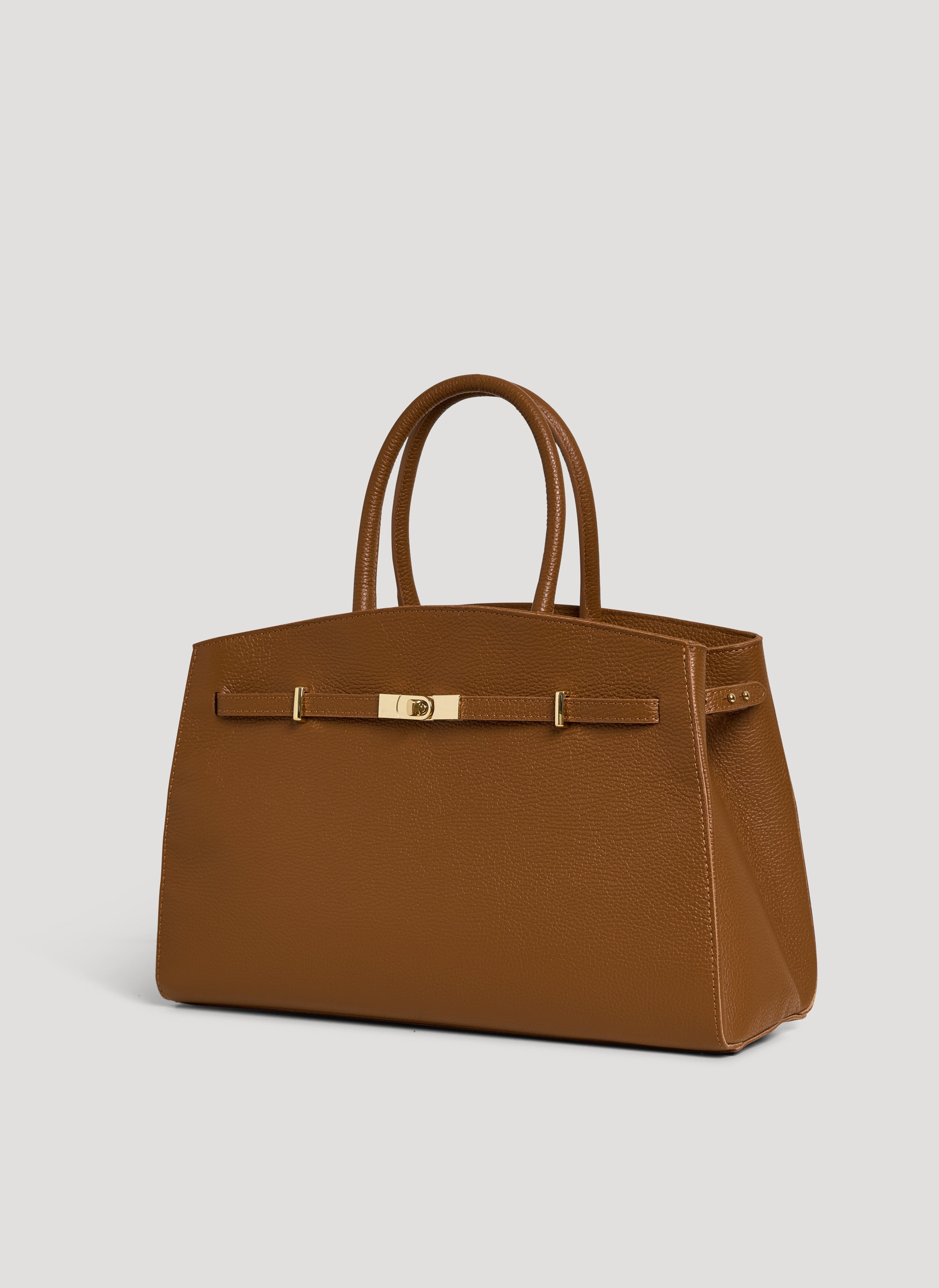 Driade-taske i Dollaro-kalveskind – cognac