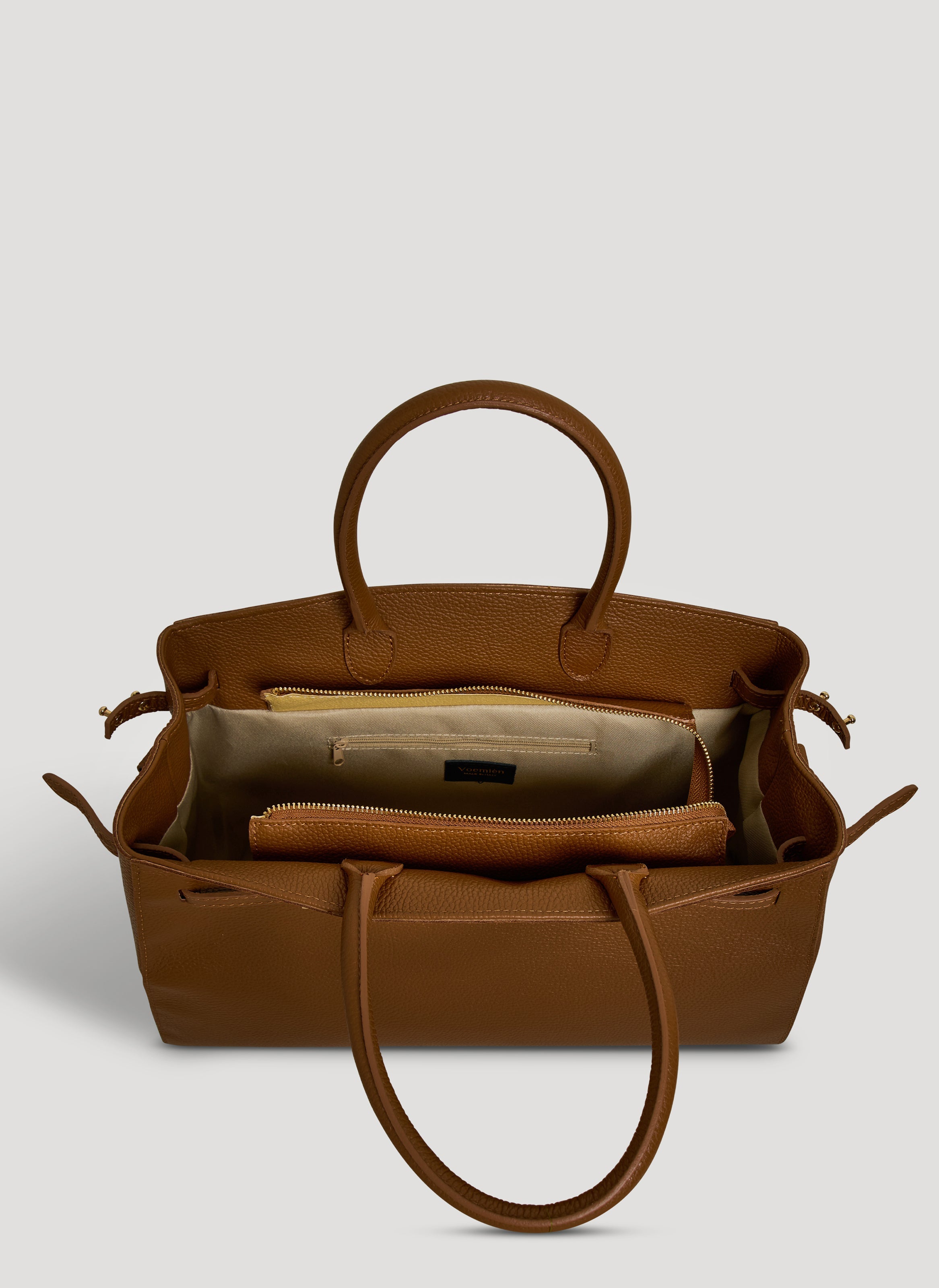 Driade-taske i Dollaro-kalveskind – cognac