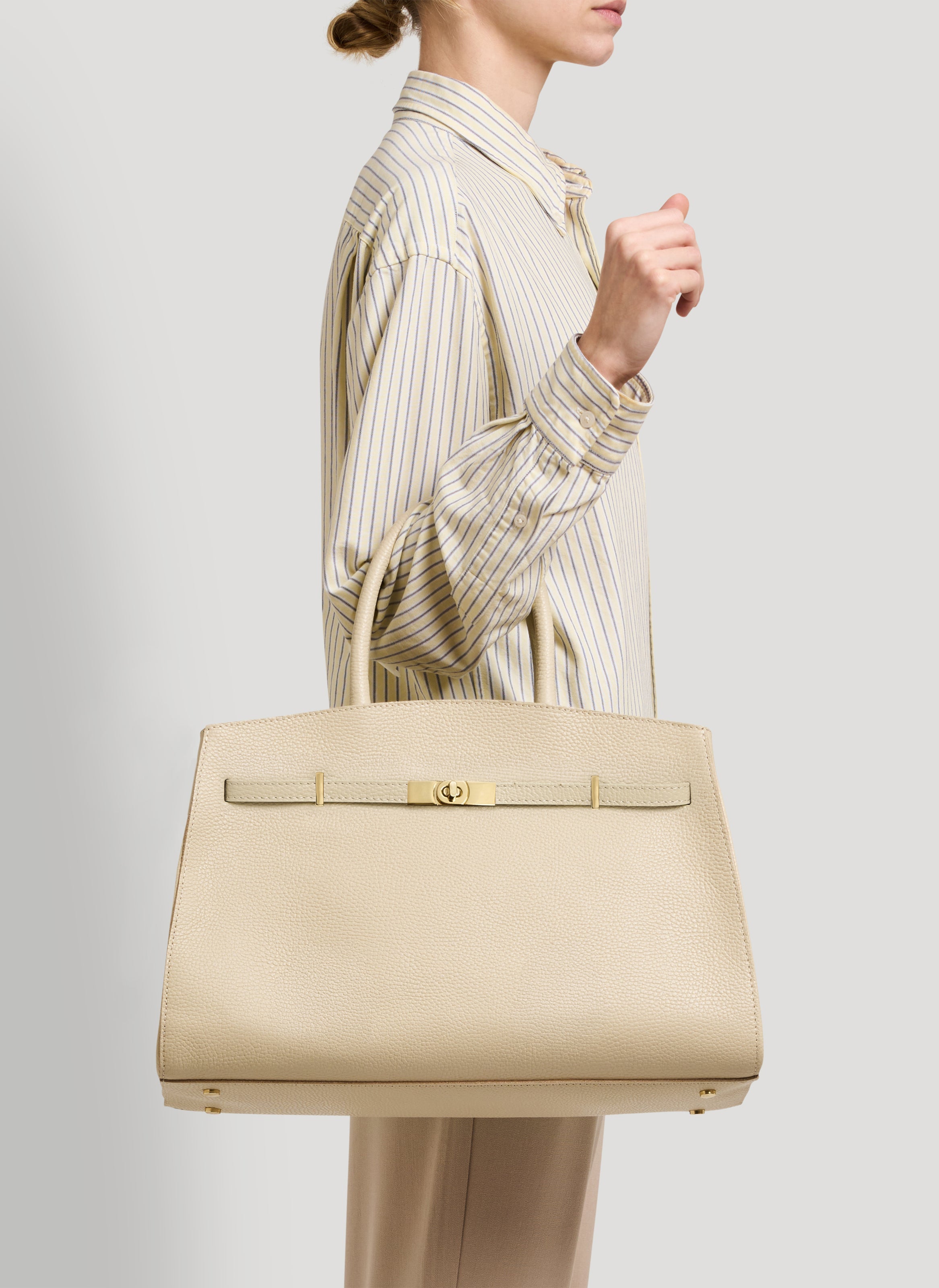 Driade-taske i Dollaro-kalveskind – beige