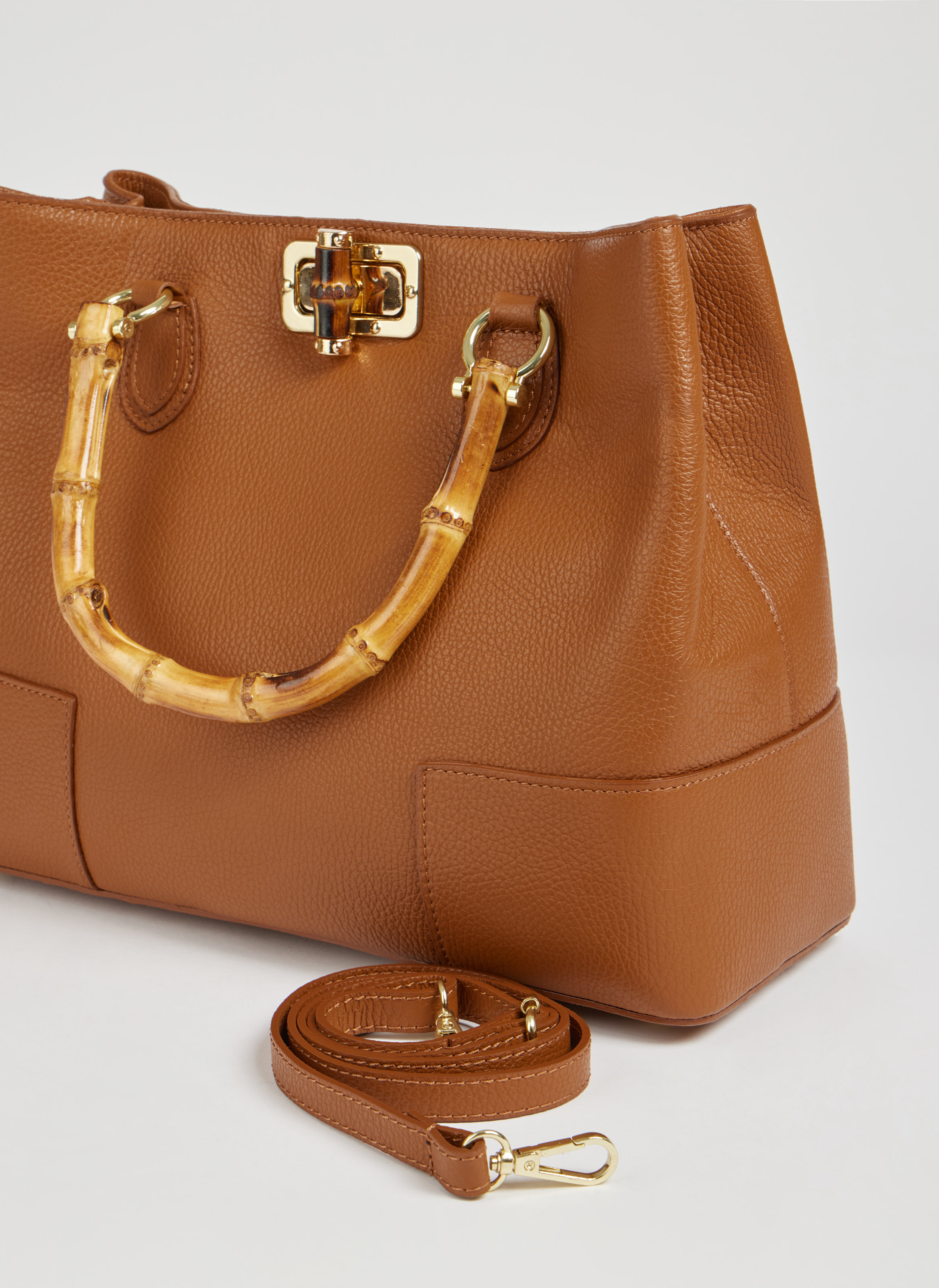 Bamboo Babe-taske i Dollaro-kalveskind – cognac