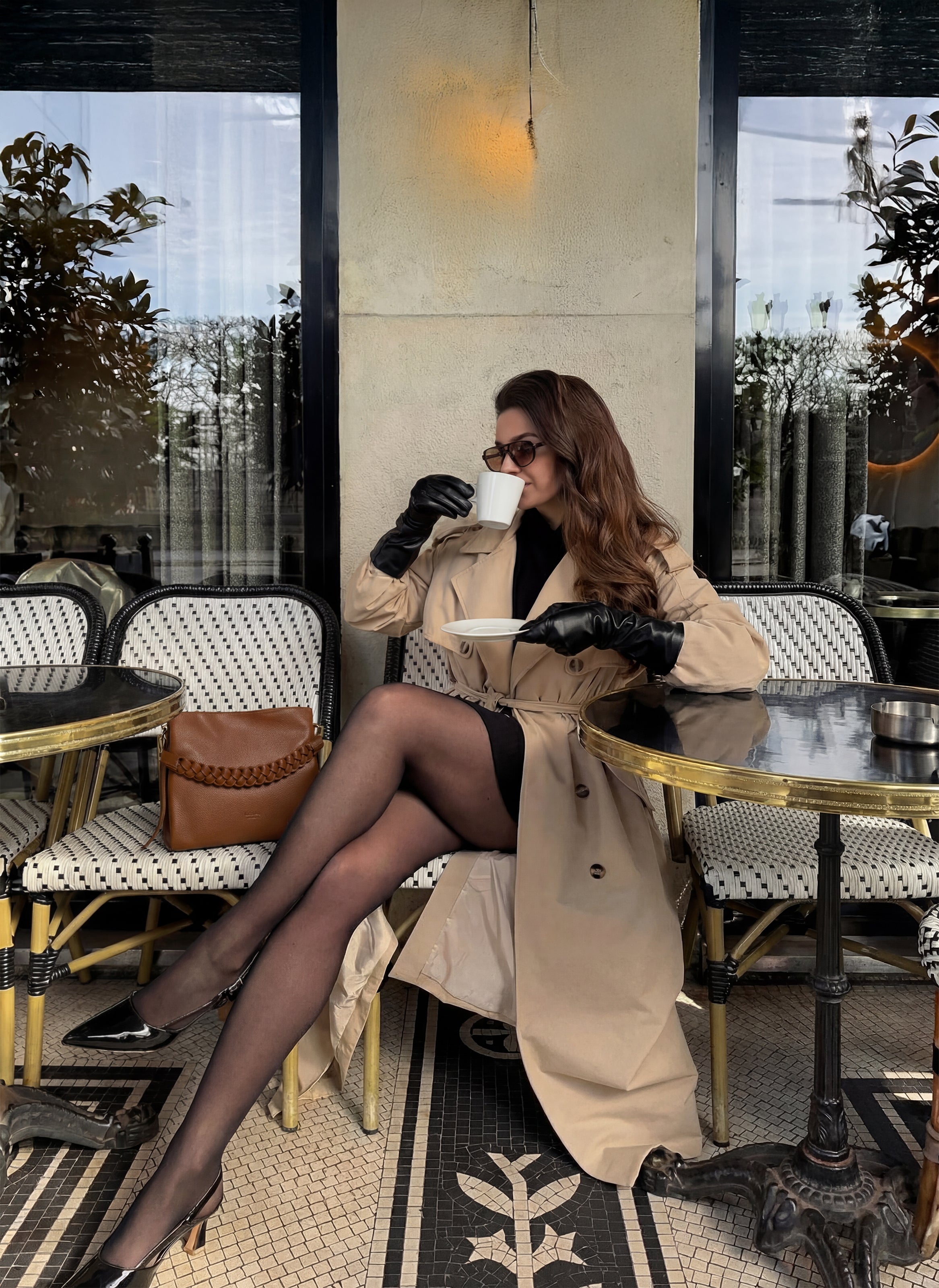 Braid Media-taske i Dollaro-kalveskind – cognac