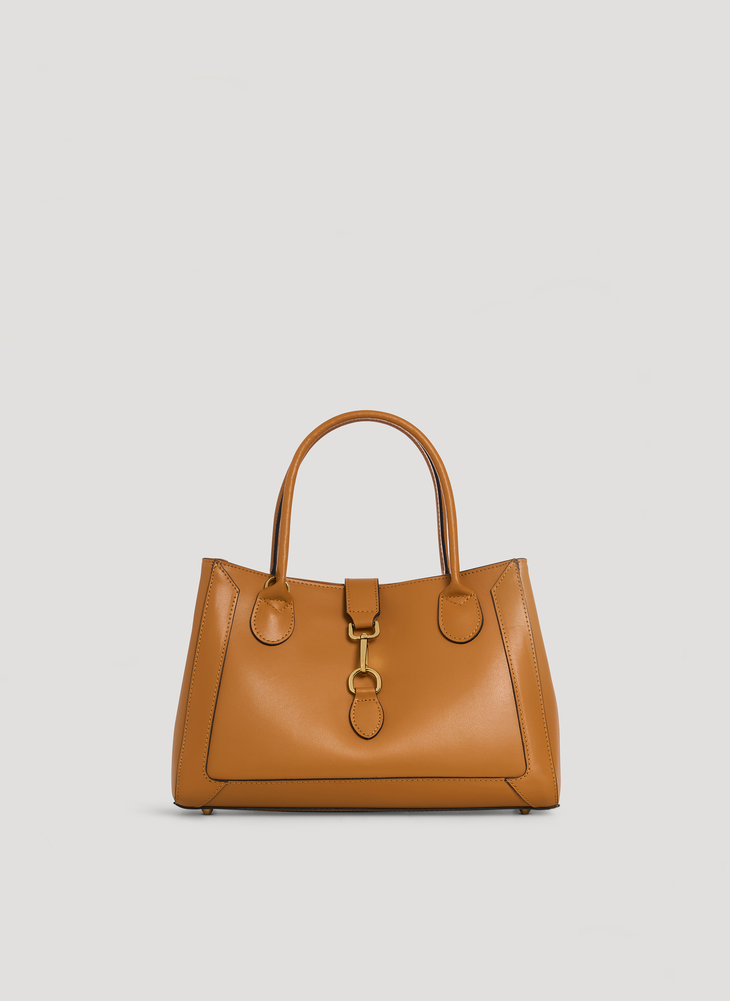 Chloe Media-taske i poleret læder – cognac