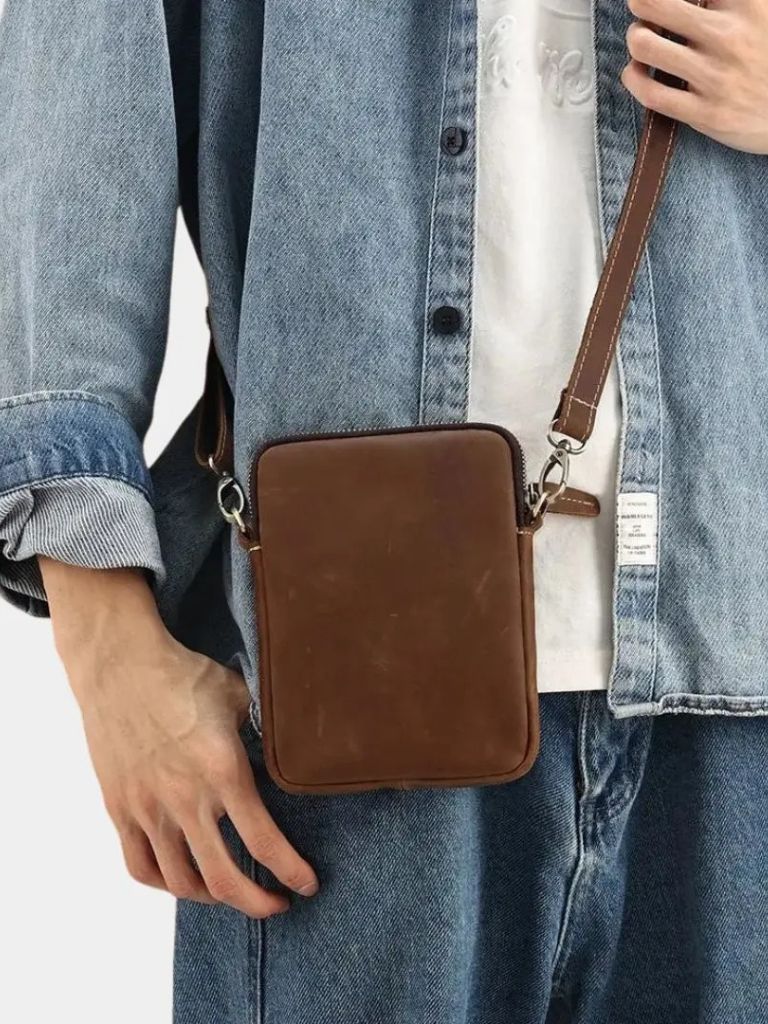 Carl™ | Minimalistisk Læder Skuldertaske