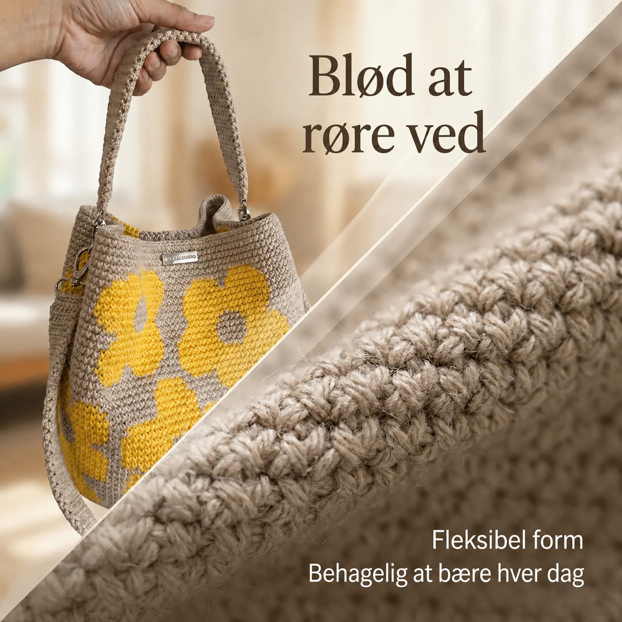Fiorella | Hæklet blomstertaske