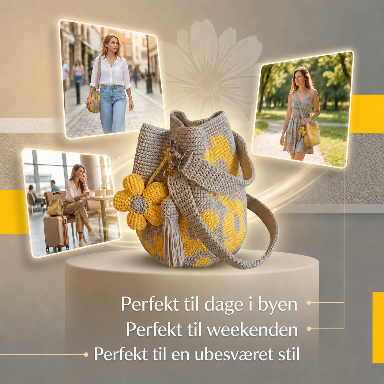 Fiorella | Hæklet blomstertaske