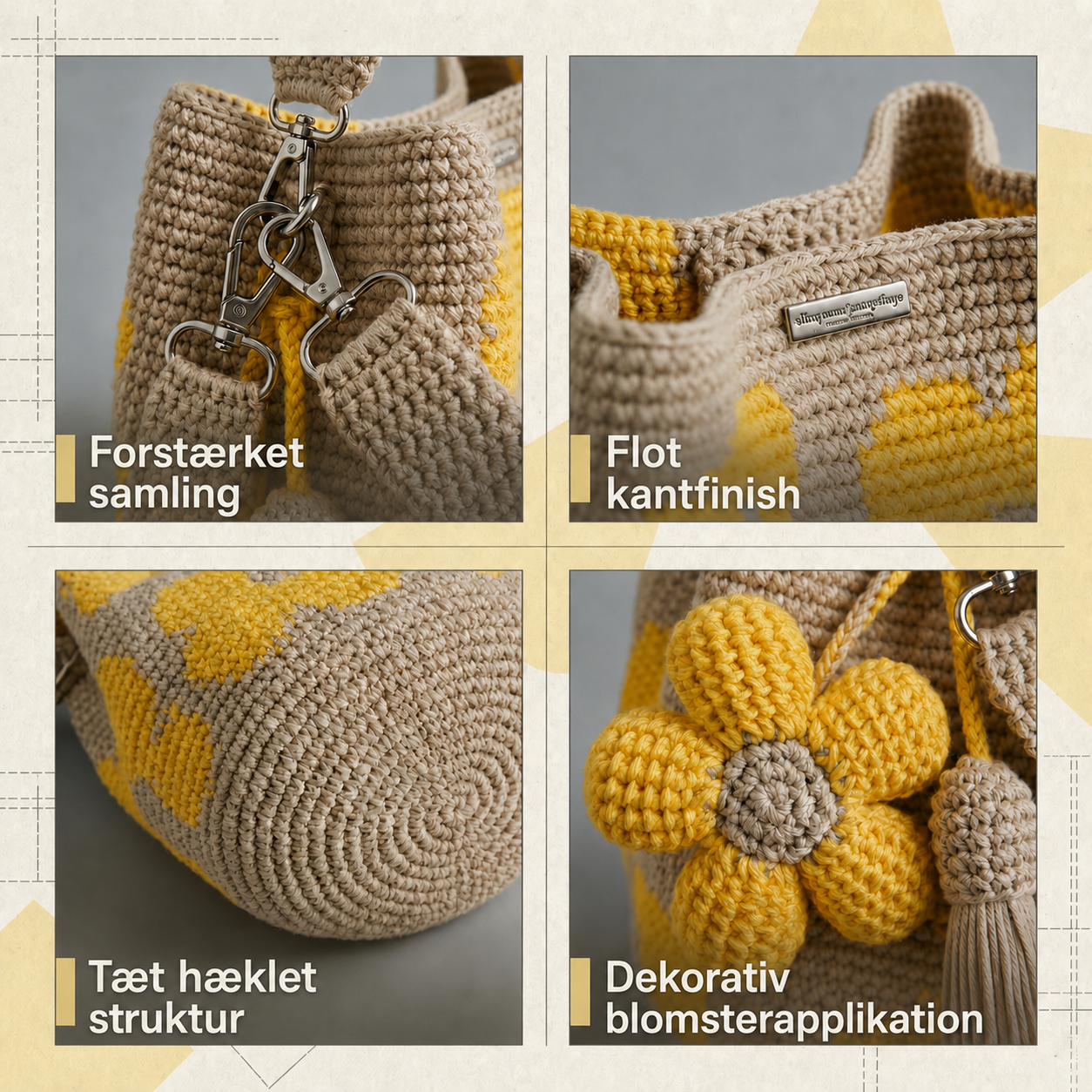 Fiorella | Hæklet blomstertaske