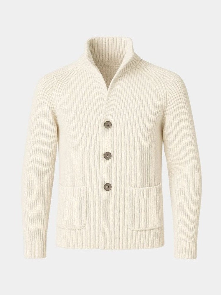 Henrik™ | Strikjakke med Knapper