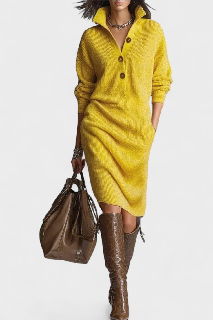 Kornelia™ | Elegant Strikket Kjole