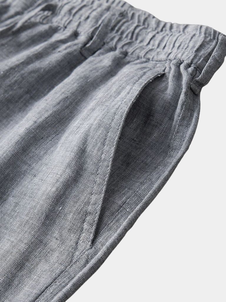 Mikkel™ | Grå Hørshorts Mariner
