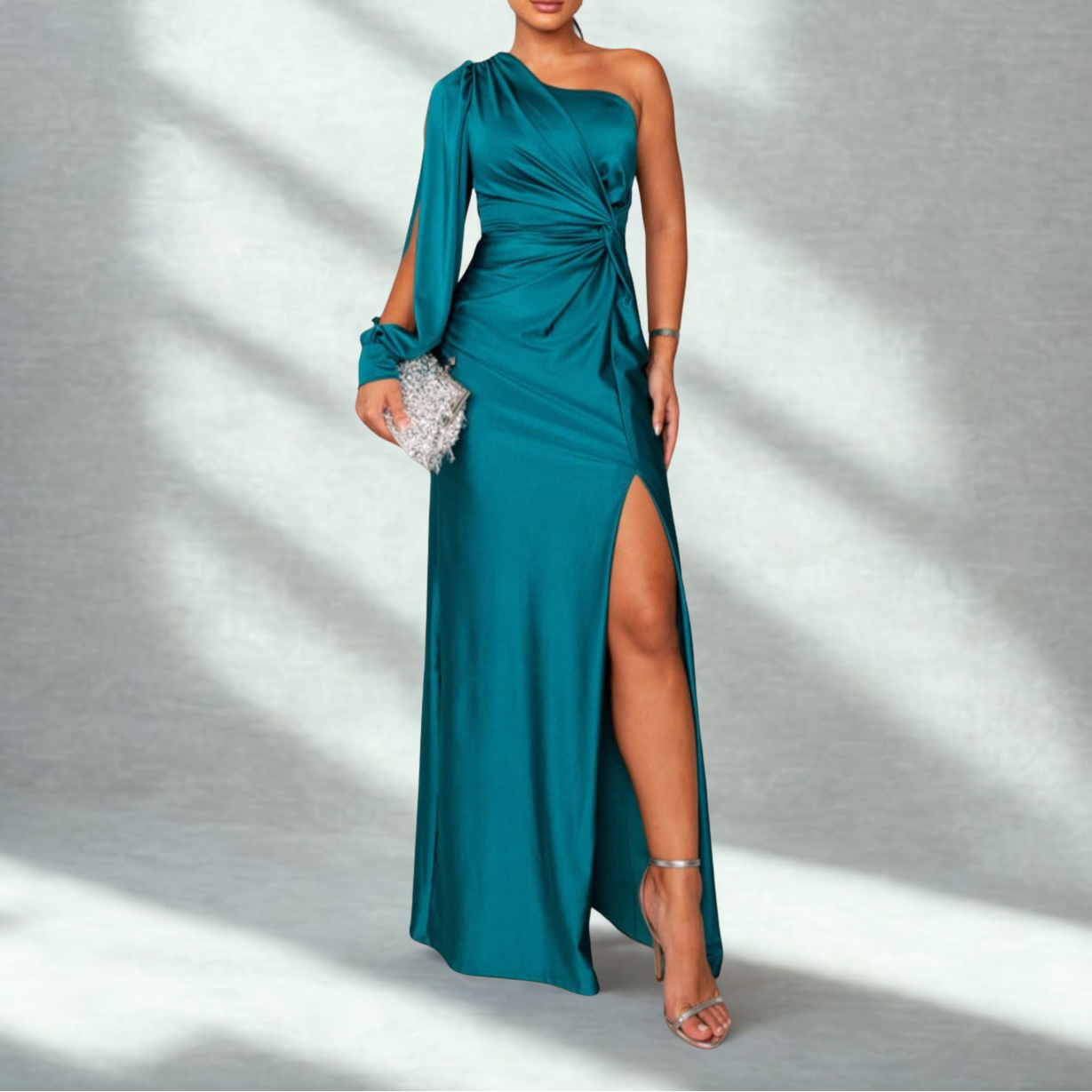 Riley™ - One-shoulder aftenkjole