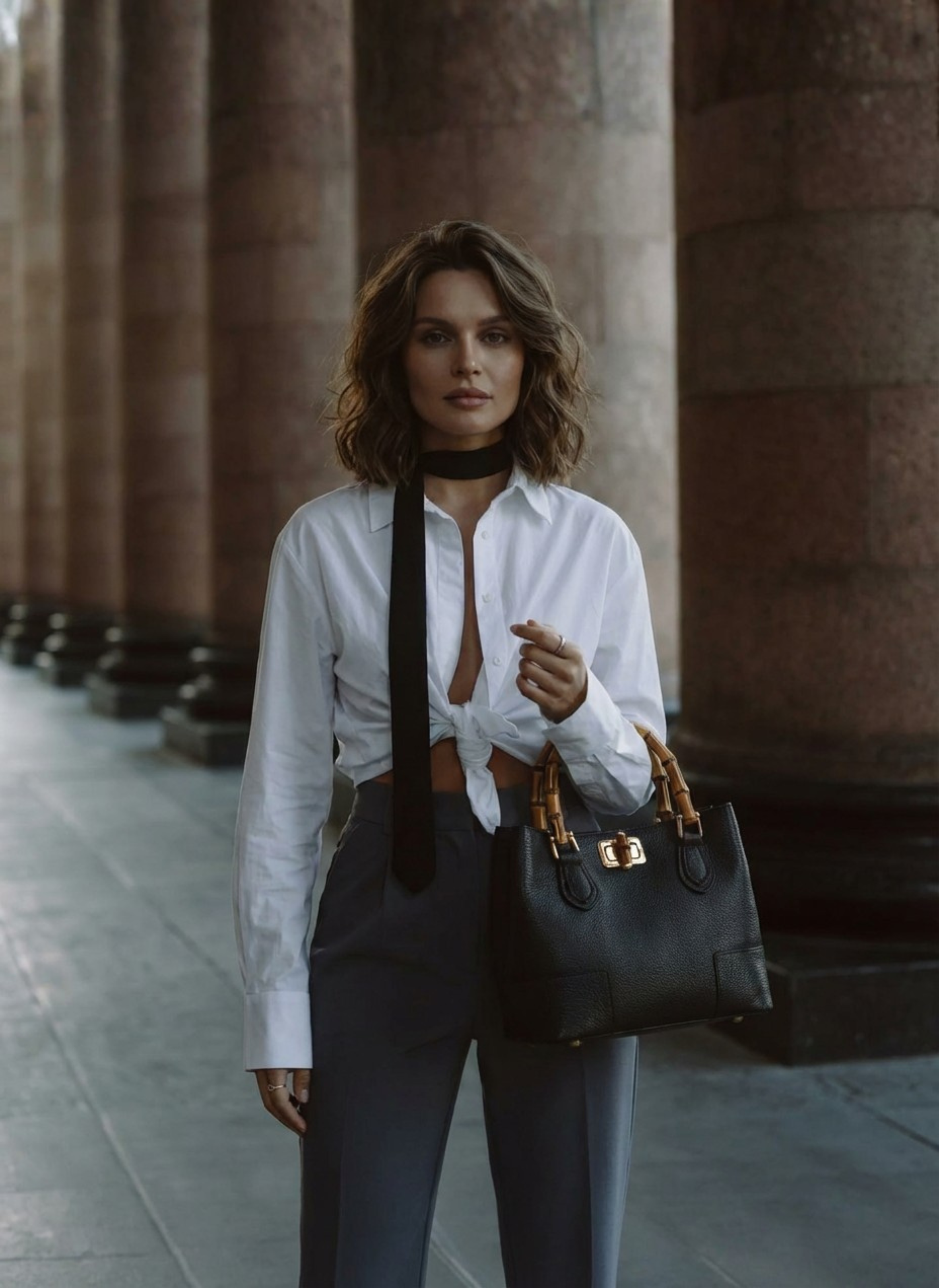 Bamboo Babe Media-taske i Dollaro-kalveskind – sort