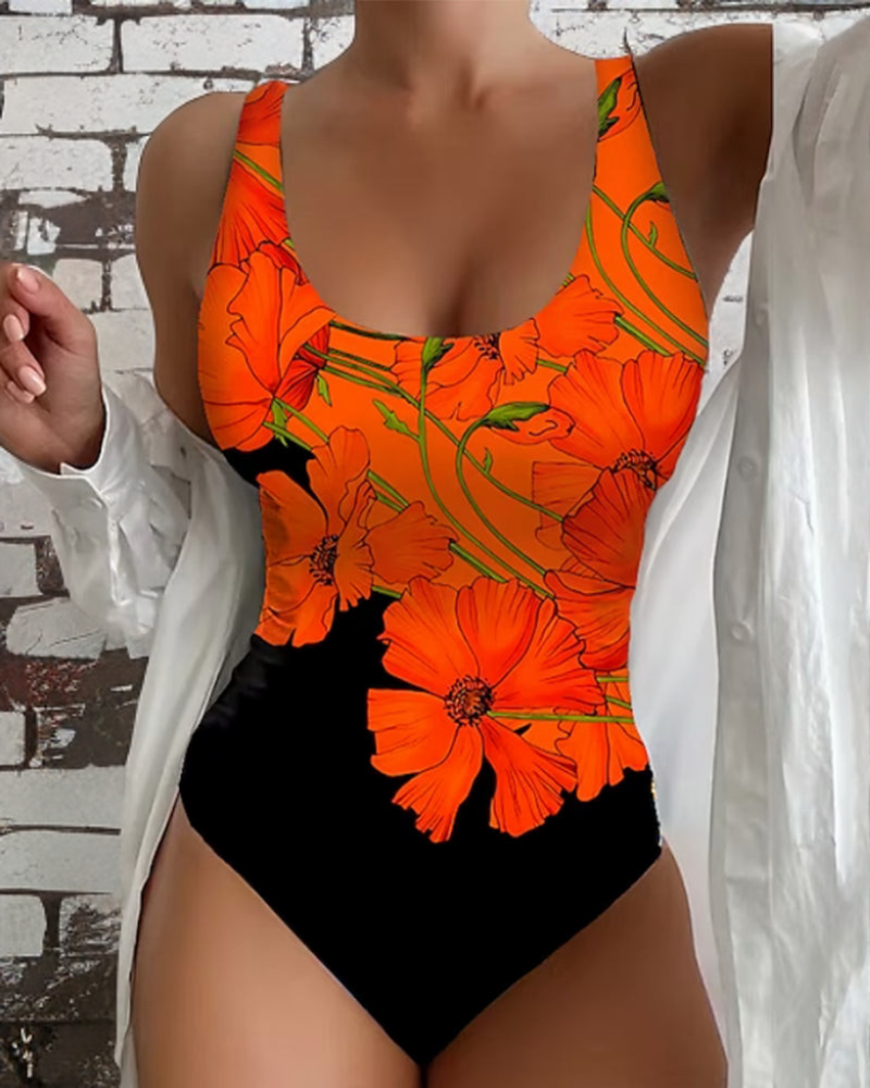 Lucy – Elegant badedragt med blomsterprint