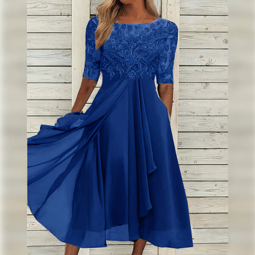Puck™ - Elegant midi-kjole i blonder