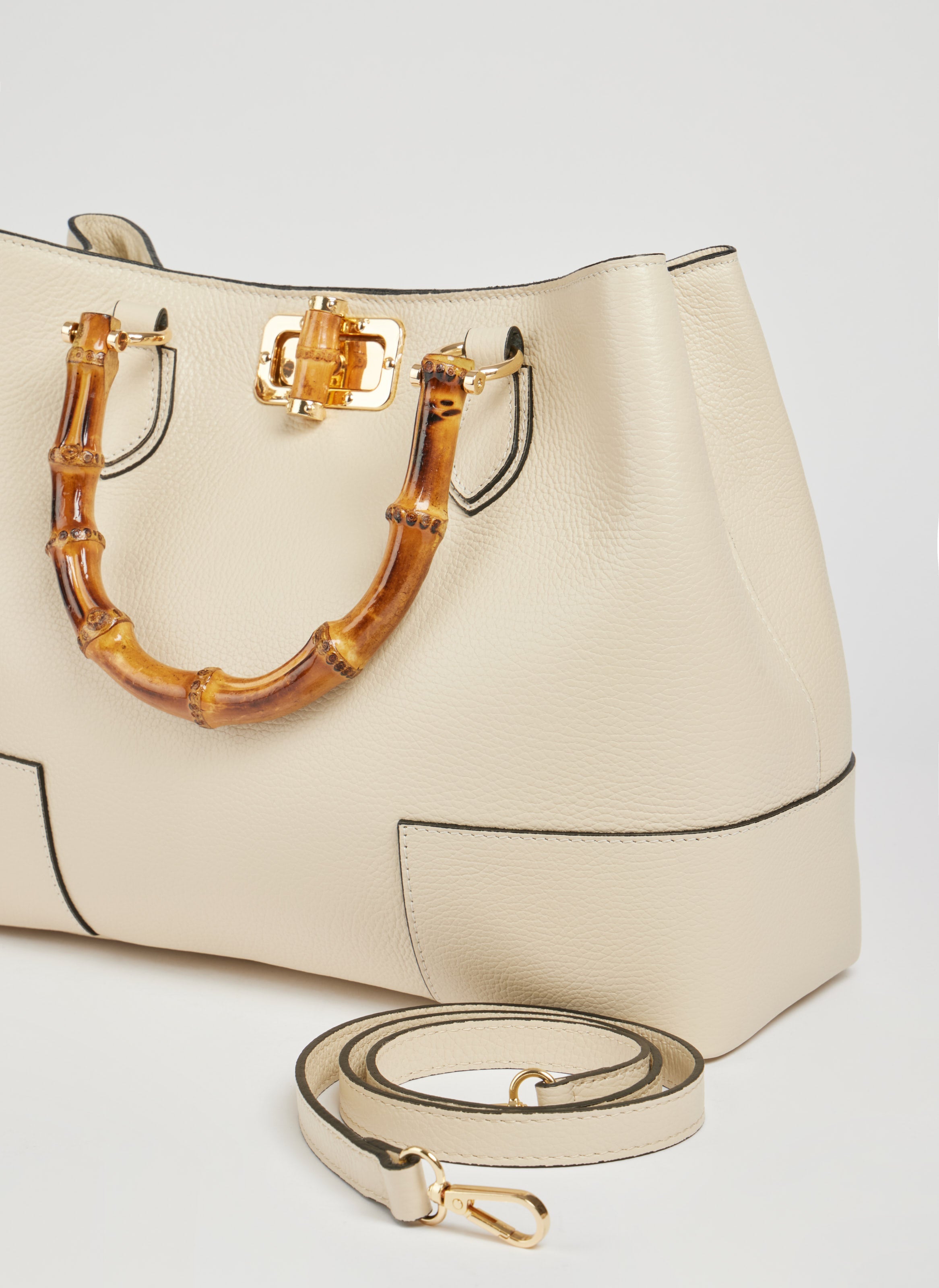 Bamboo Babe-taske i Dollaro-kalveskind – beige