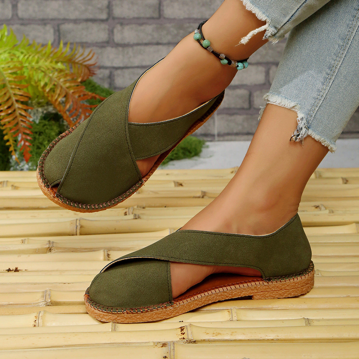 Komfortable damesandaler med lukket tå – lette slip-on sommersko