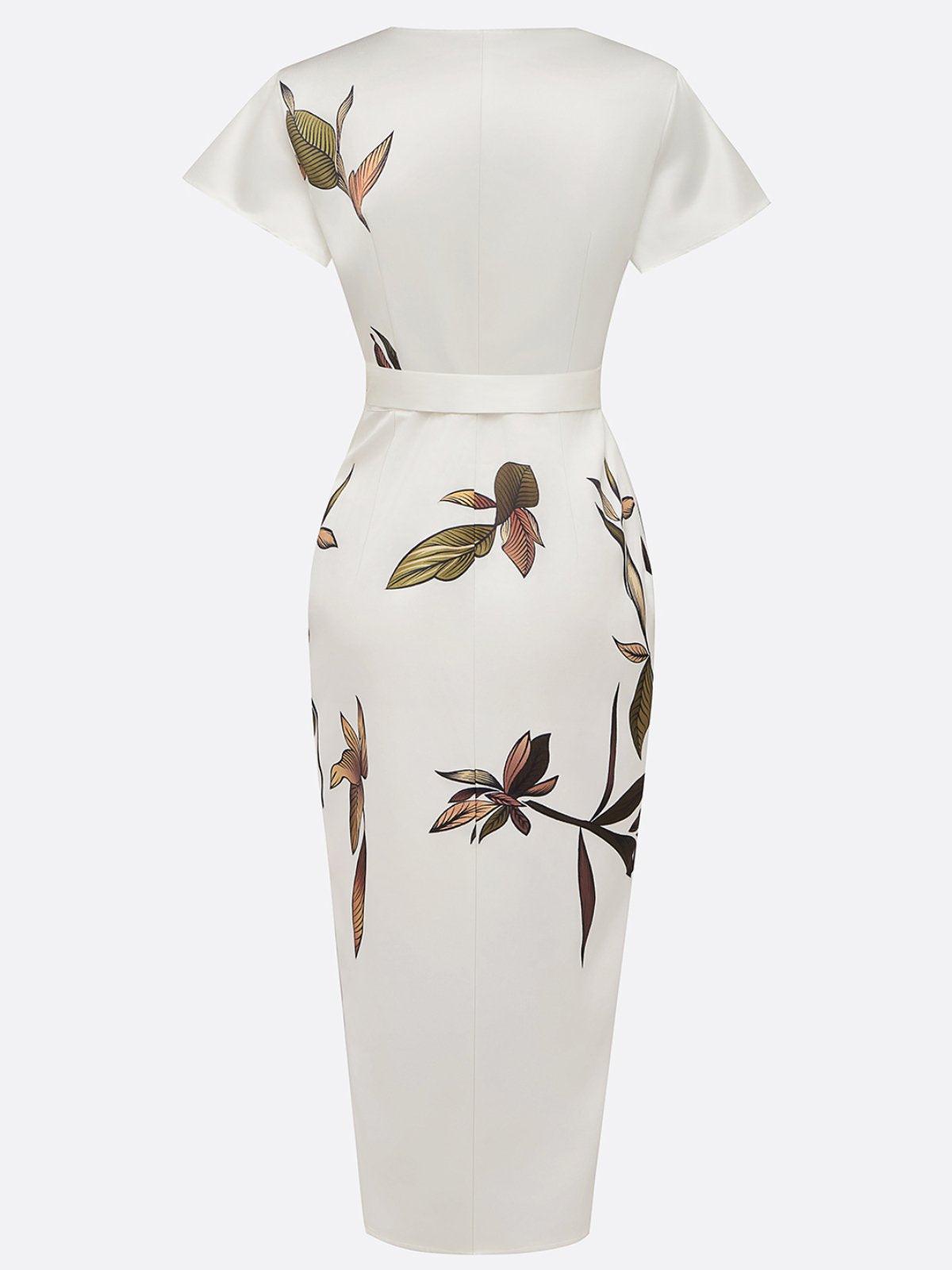 Elin™ - Elegant slå-om-kjole med blomsterprint