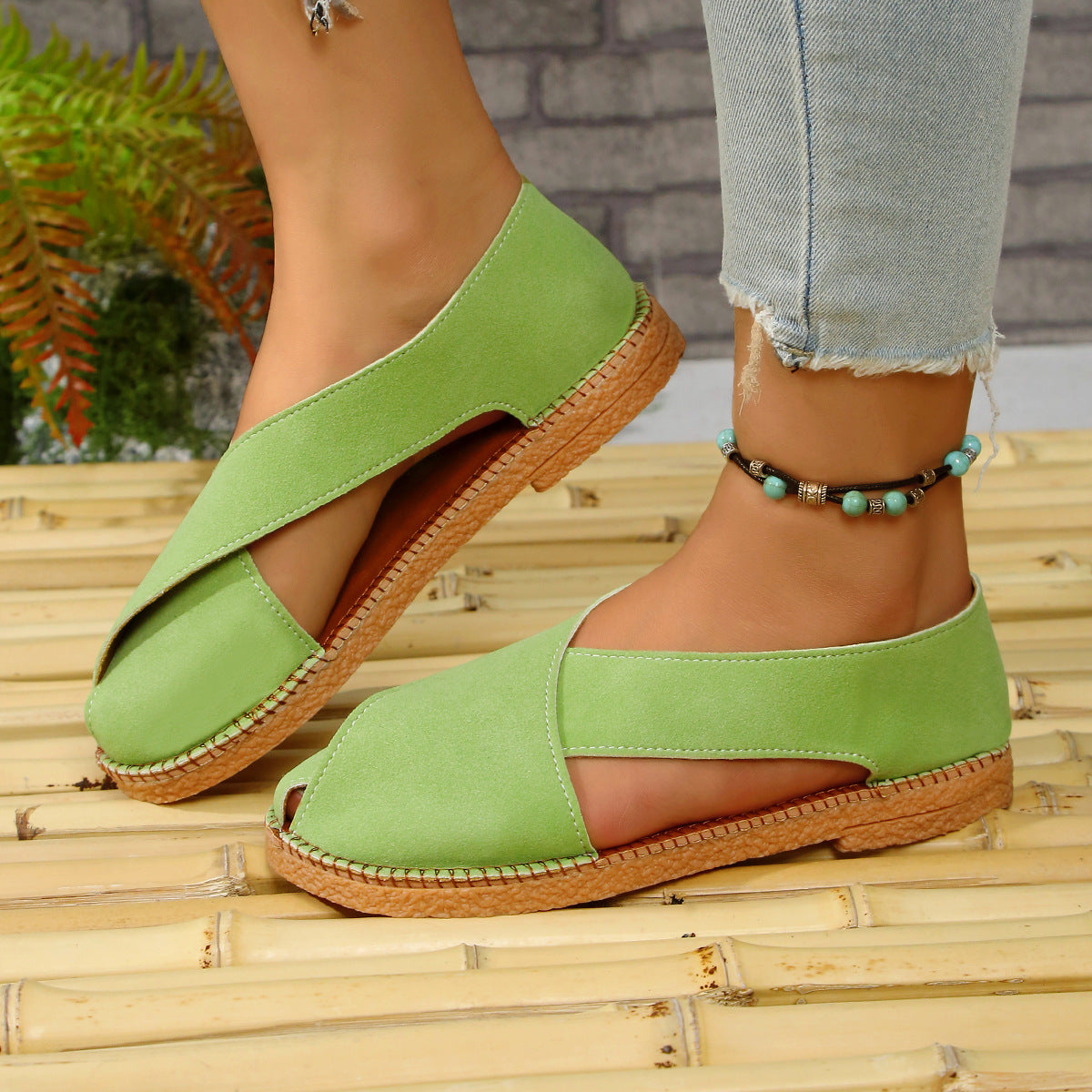 Komfortable damesandaler med lukket tå – lette slip-on sommersko