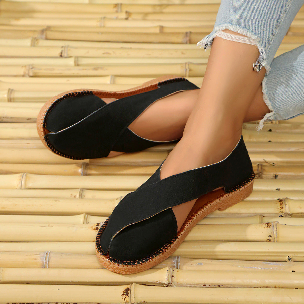 Komfortable damesandaler med lukket tå – lette slip-on sommersko