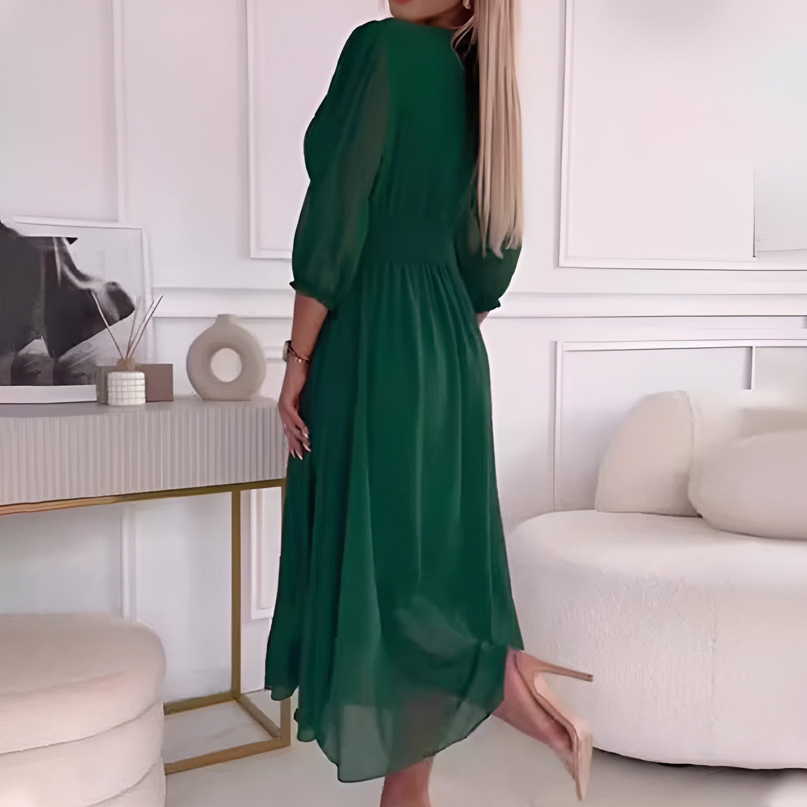 Sterre™ - Elegant slå-om-kjole