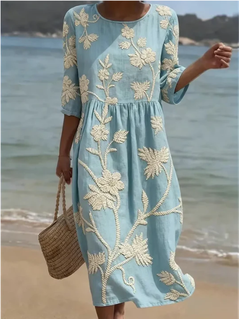 Kelsey - Elegant blomsterkjole