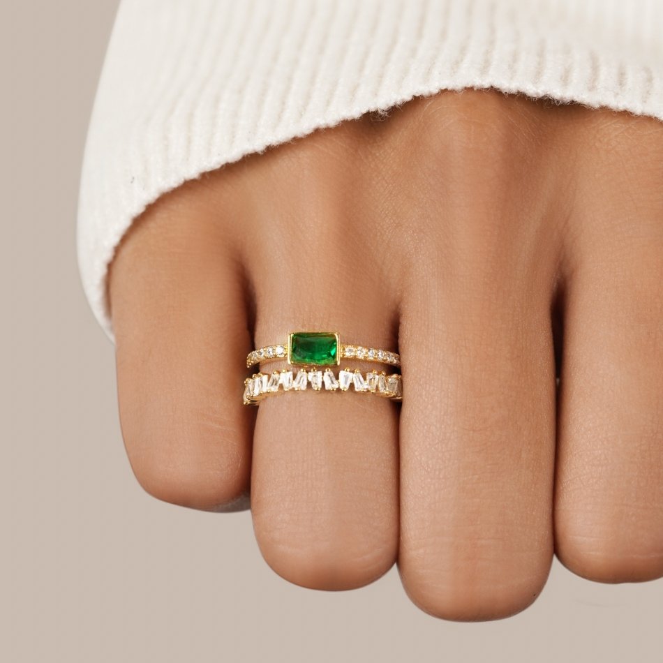 Pine - Lagdelt krystalring