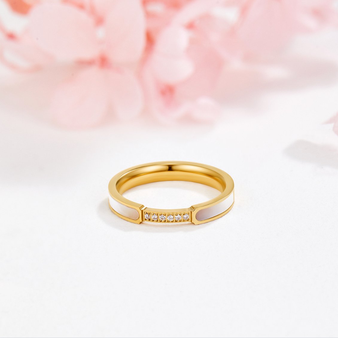 Unity - Ring med perle og krystal