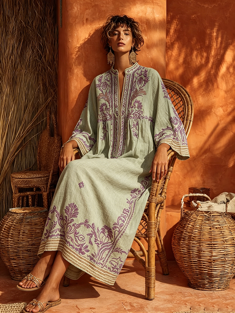Zahara boheme maxikjole med blomsterprint