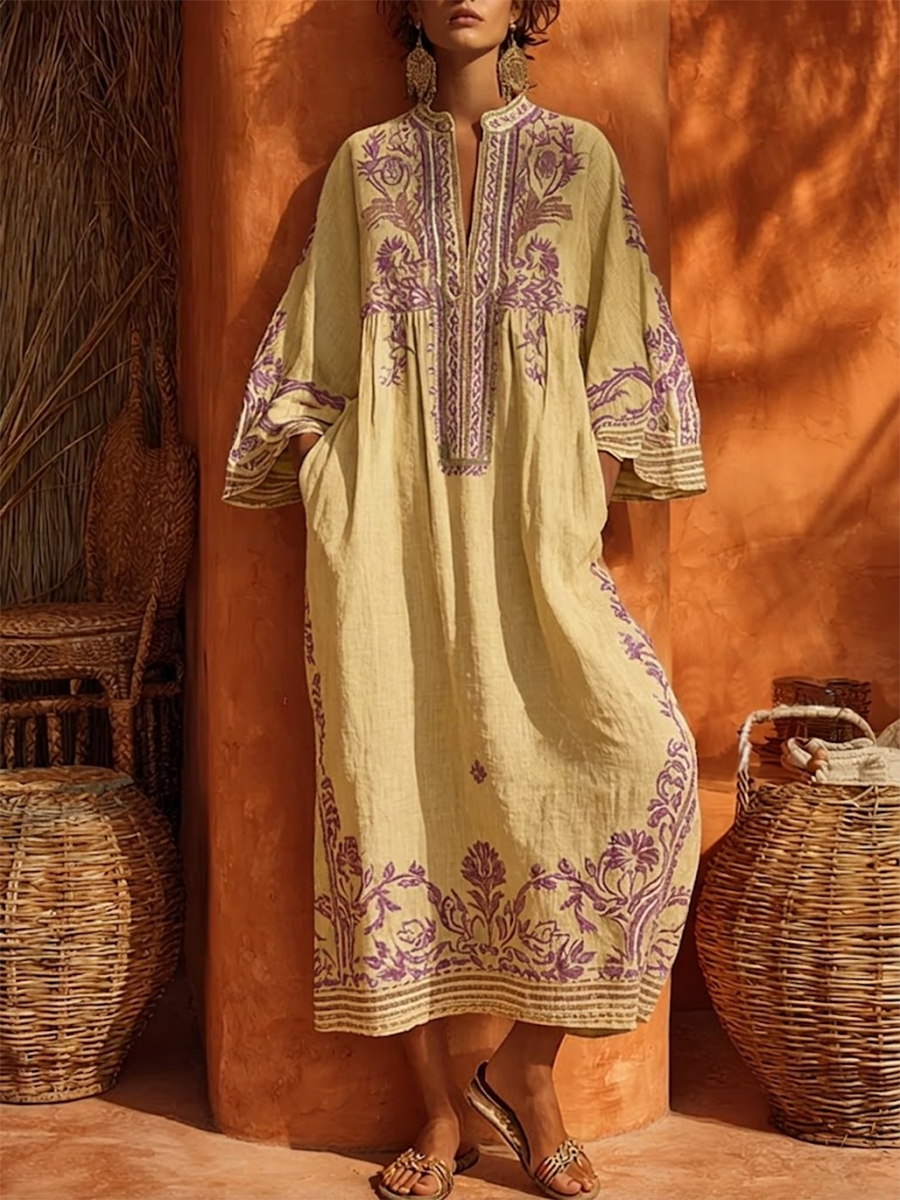 Zahara boheme maxikjole med blomsterprint