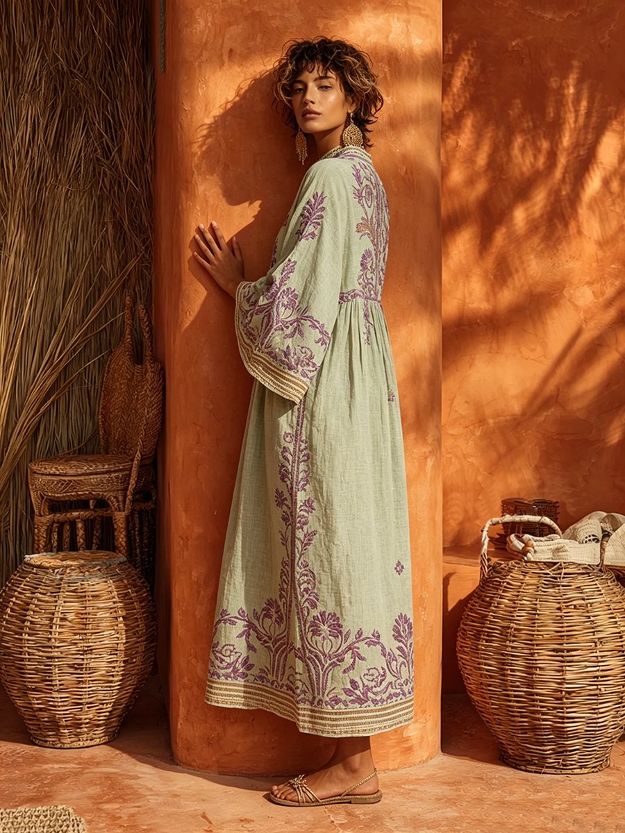 Zahara boheme maxikjole med blomsterprint