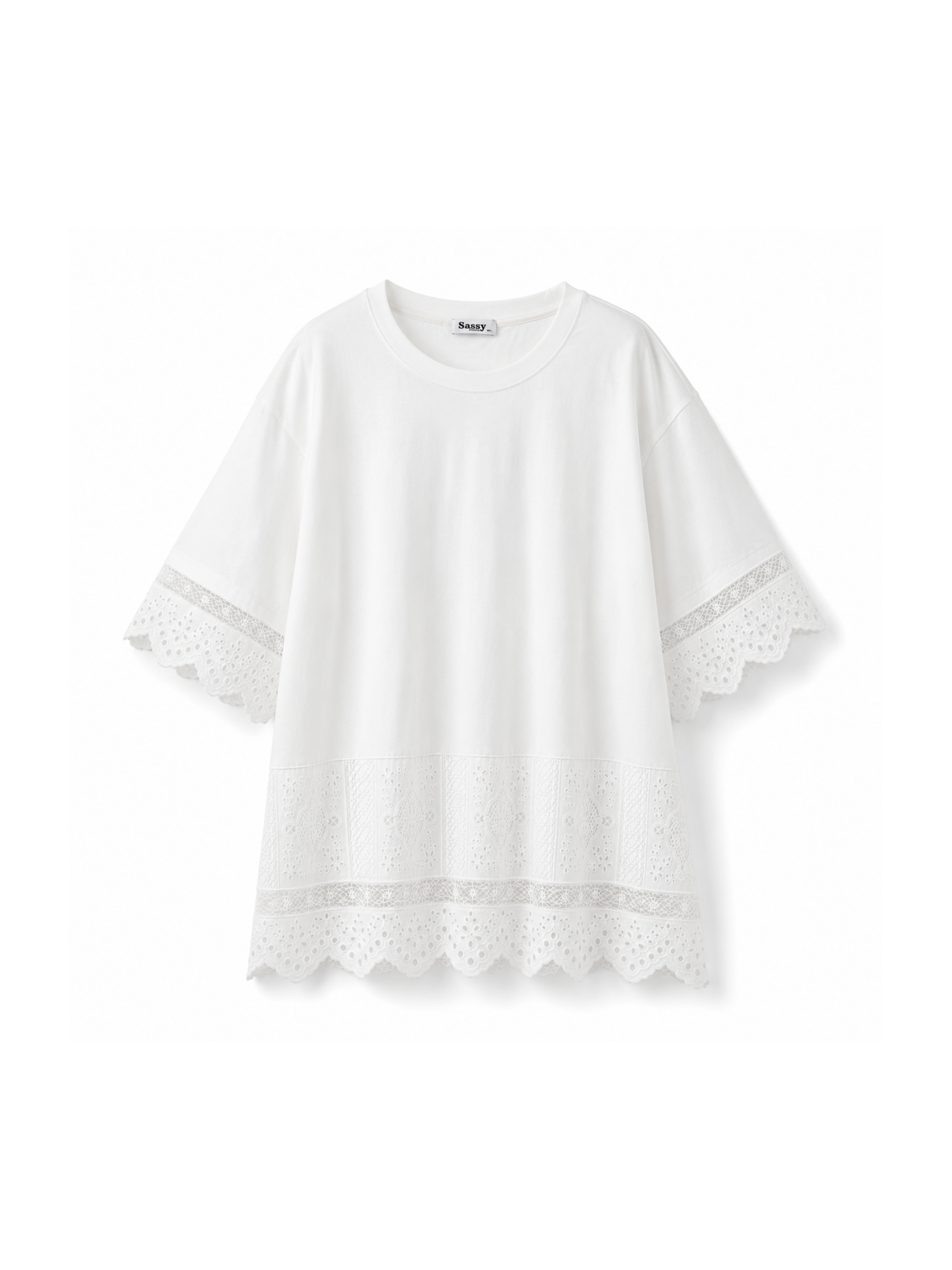 Sassy Copenhagen - T-shirt - Hvid Blonde - Liva