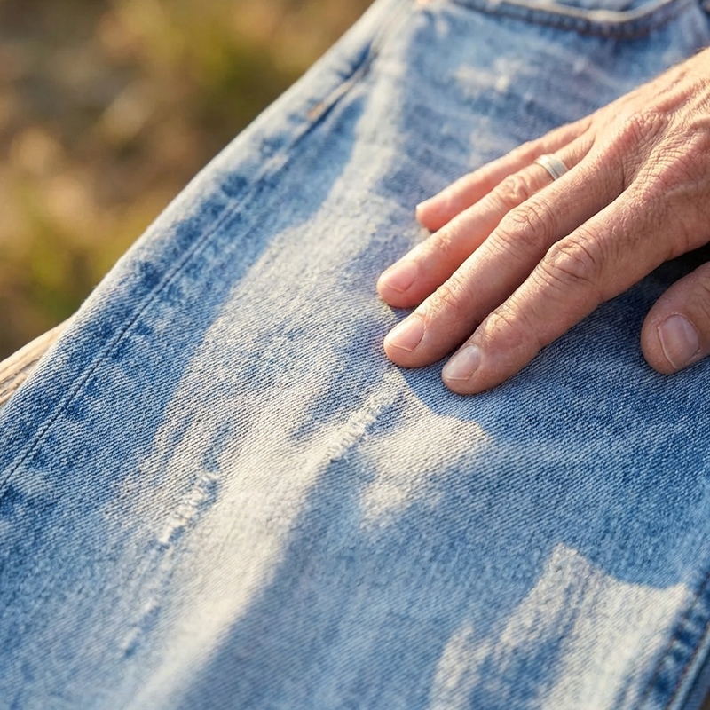 Nora croppede straight jeans med retro denimvask
