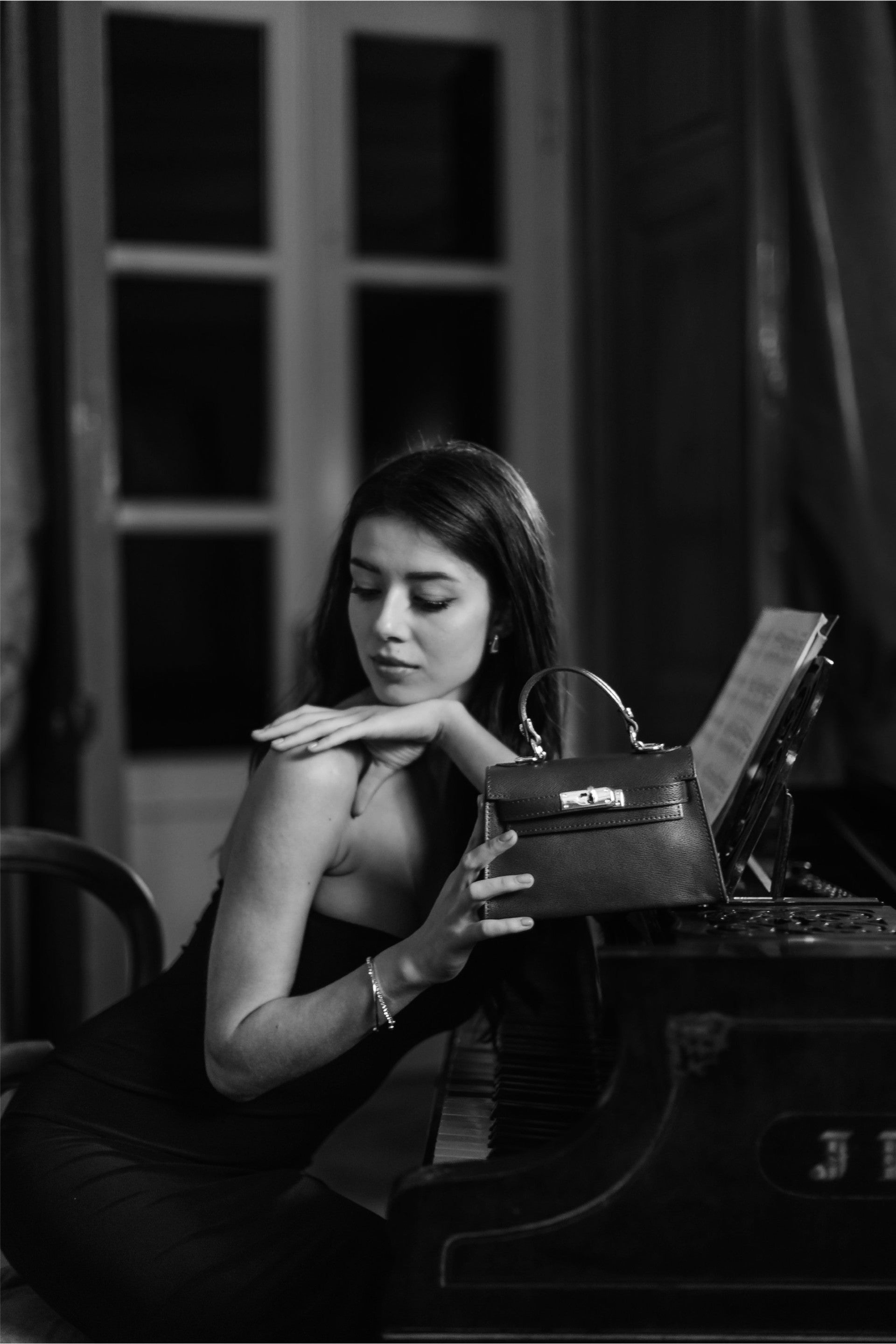 Victoria-taske i Epson-kalveskind – cognac